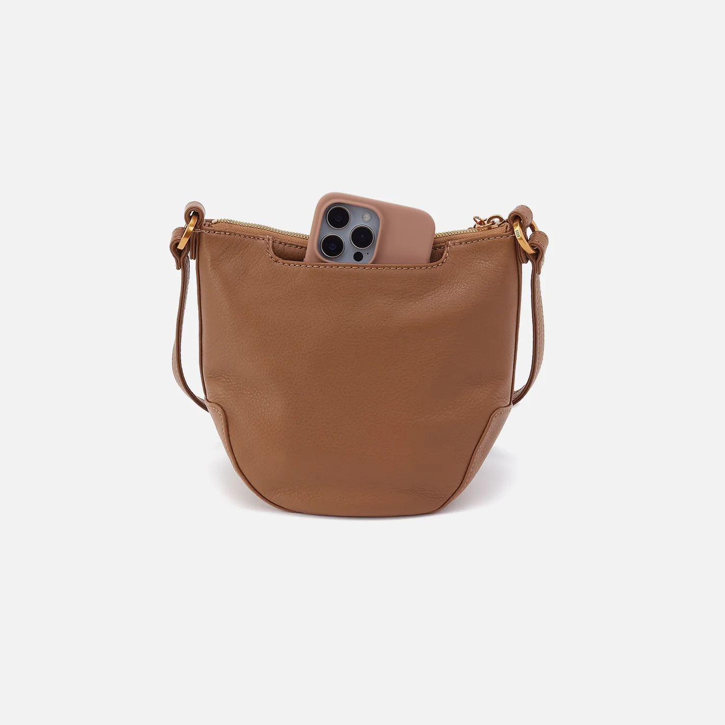 Lexi Crossbody In Pebbled Leather - Timber Brown - Image 4