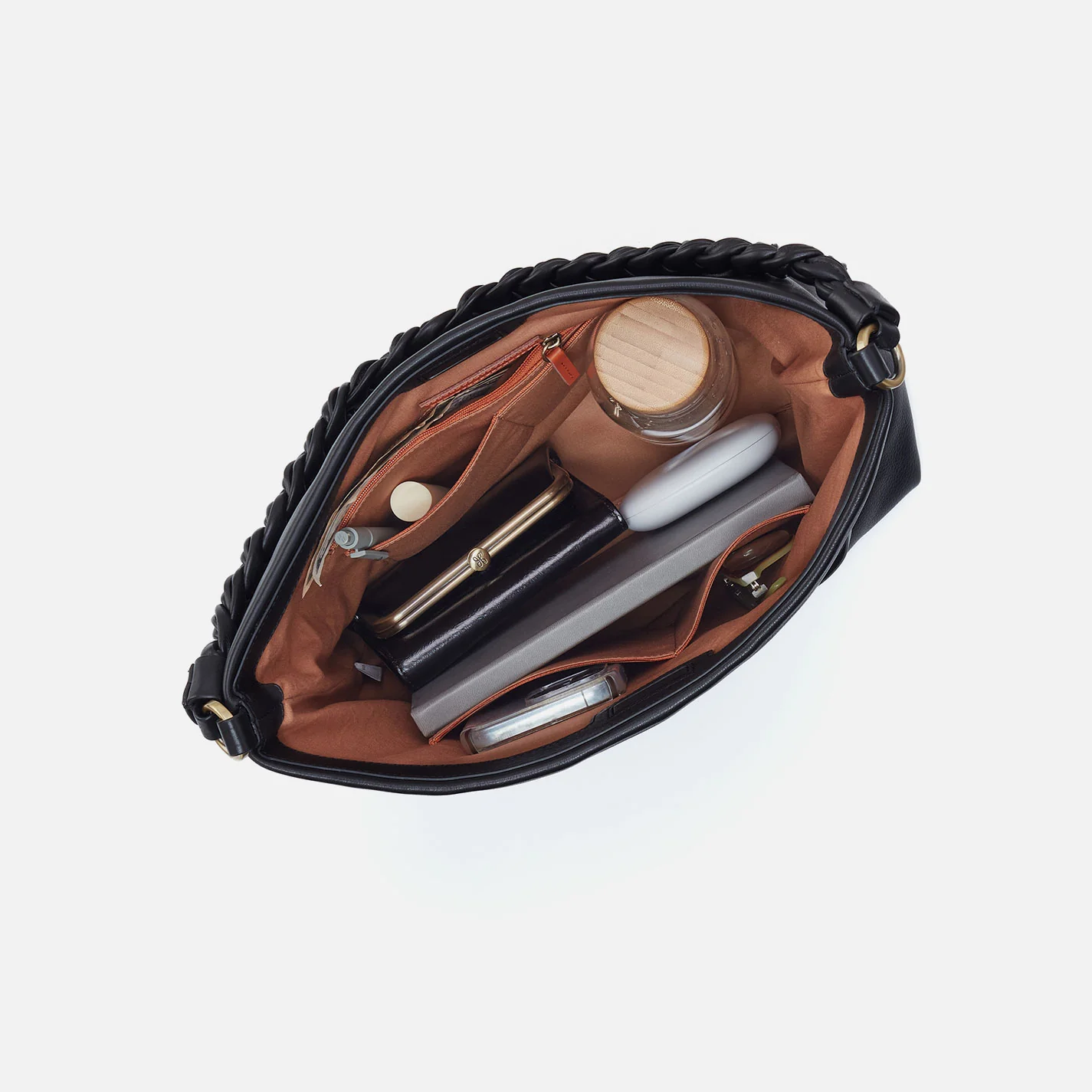 Lindley Hobo In Smooth Leather - Cordovan - Image 3