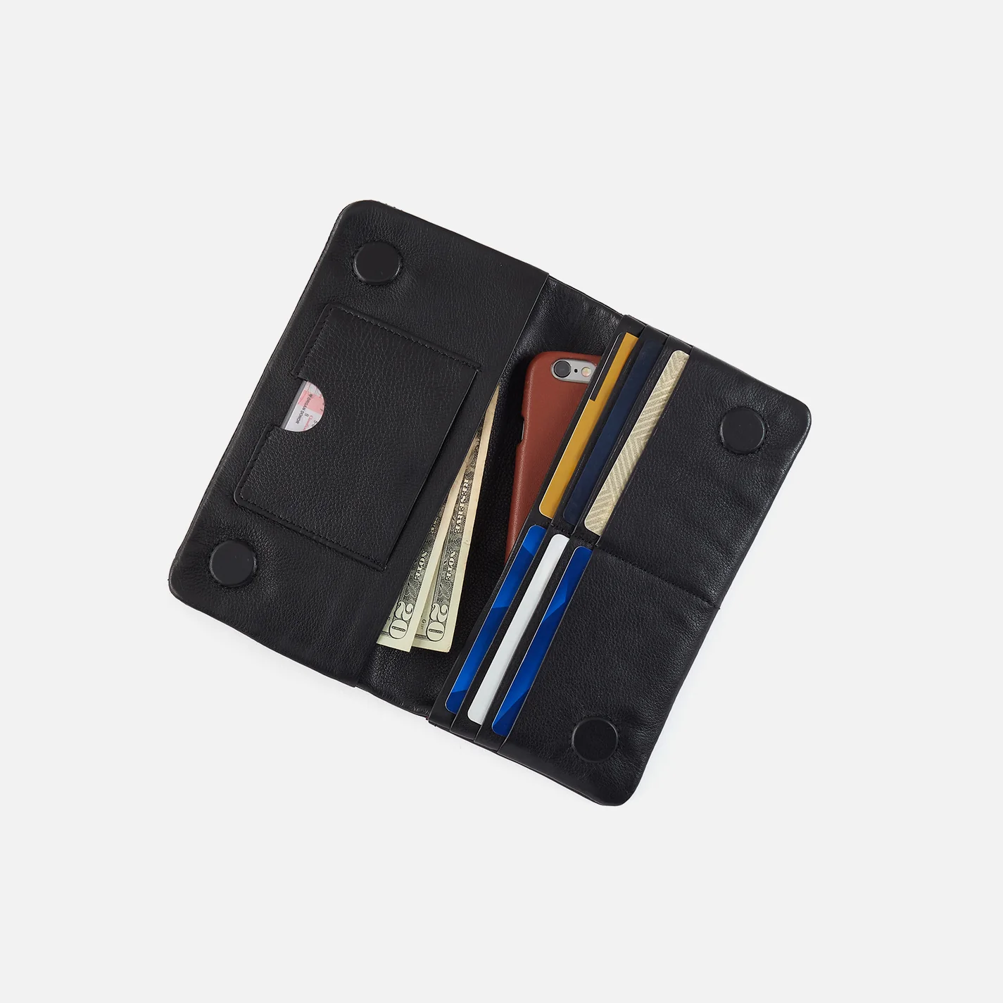 Lumen Continental Wallet In Cloud Leather - Black - Image 2