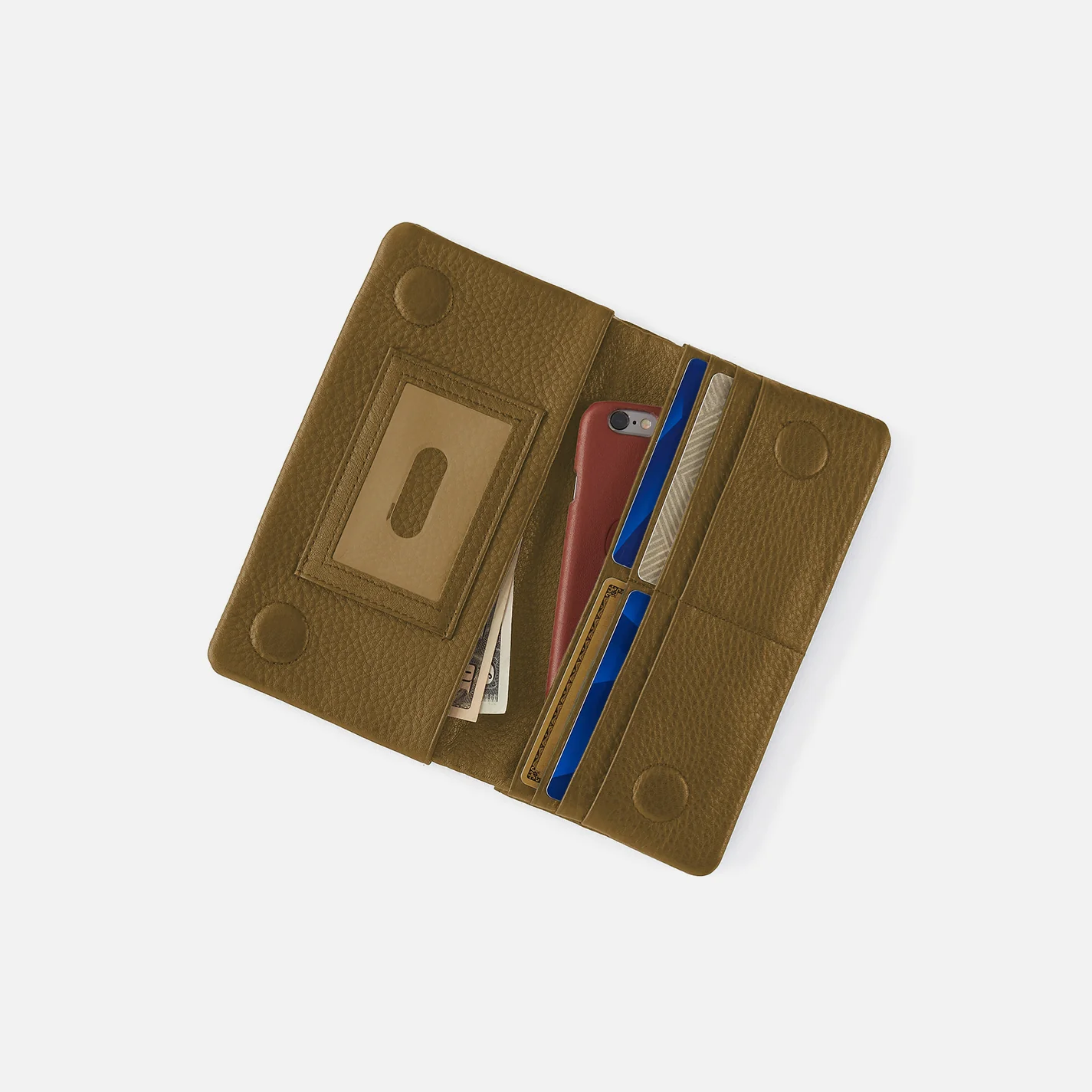 Lumen Continental Wallet In Pebbled Leather - Sunlit Sage - Image 2