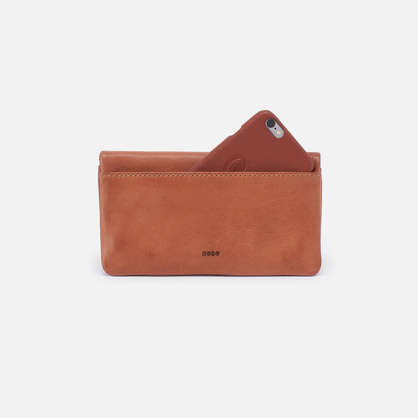 Lumen Continental Wallet In Washed Leather - Harvest Wheat - Image 3