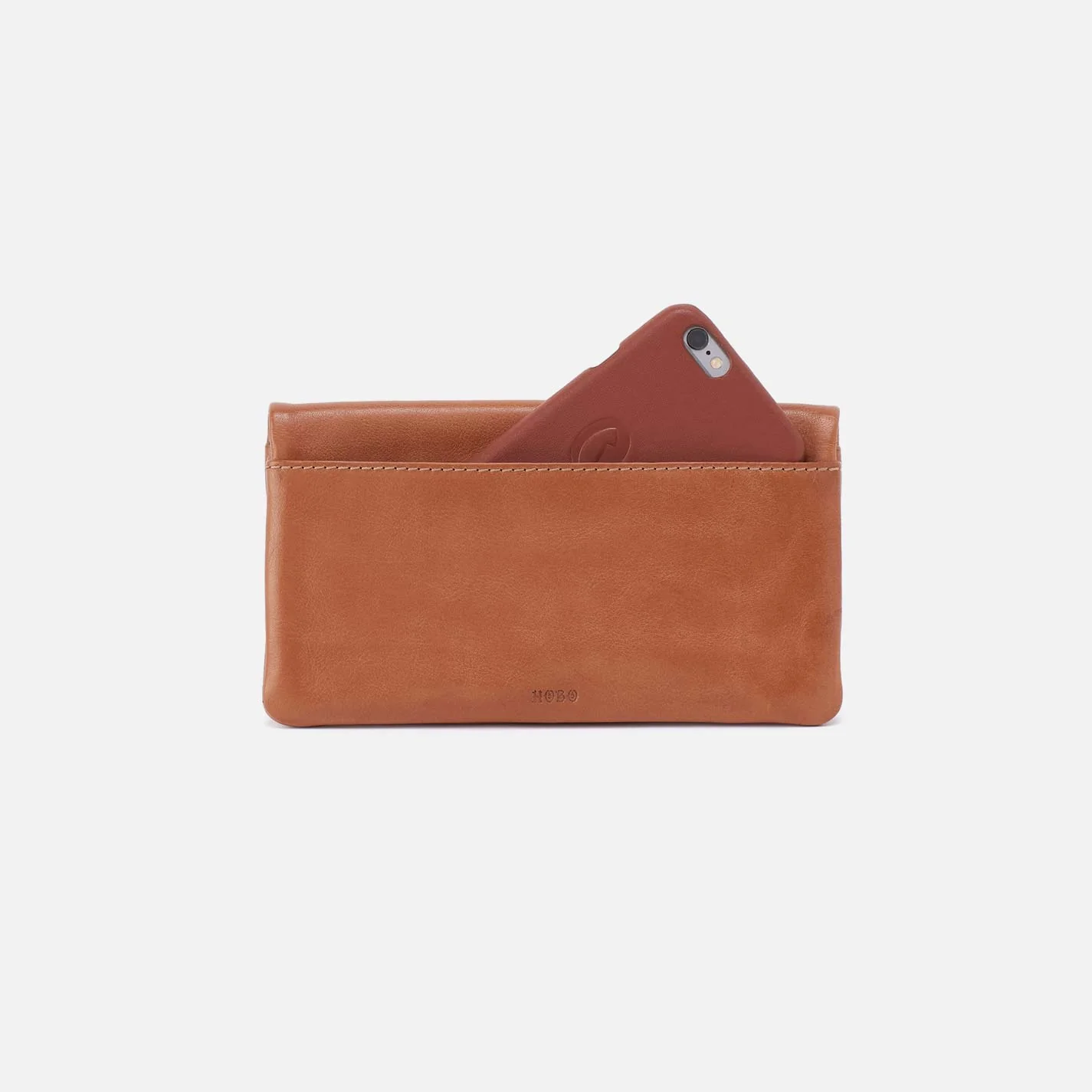Lumen Continental Wallet in Washed Leather - Harvest Wheat - Image 4