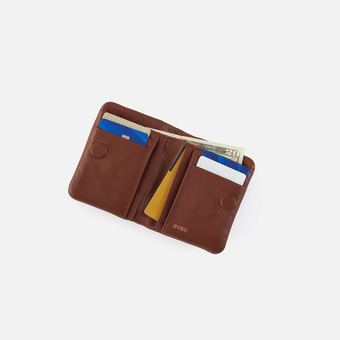 Lumen Mini Wallet In Cloud Leather - Cocoa Bean - Image 2