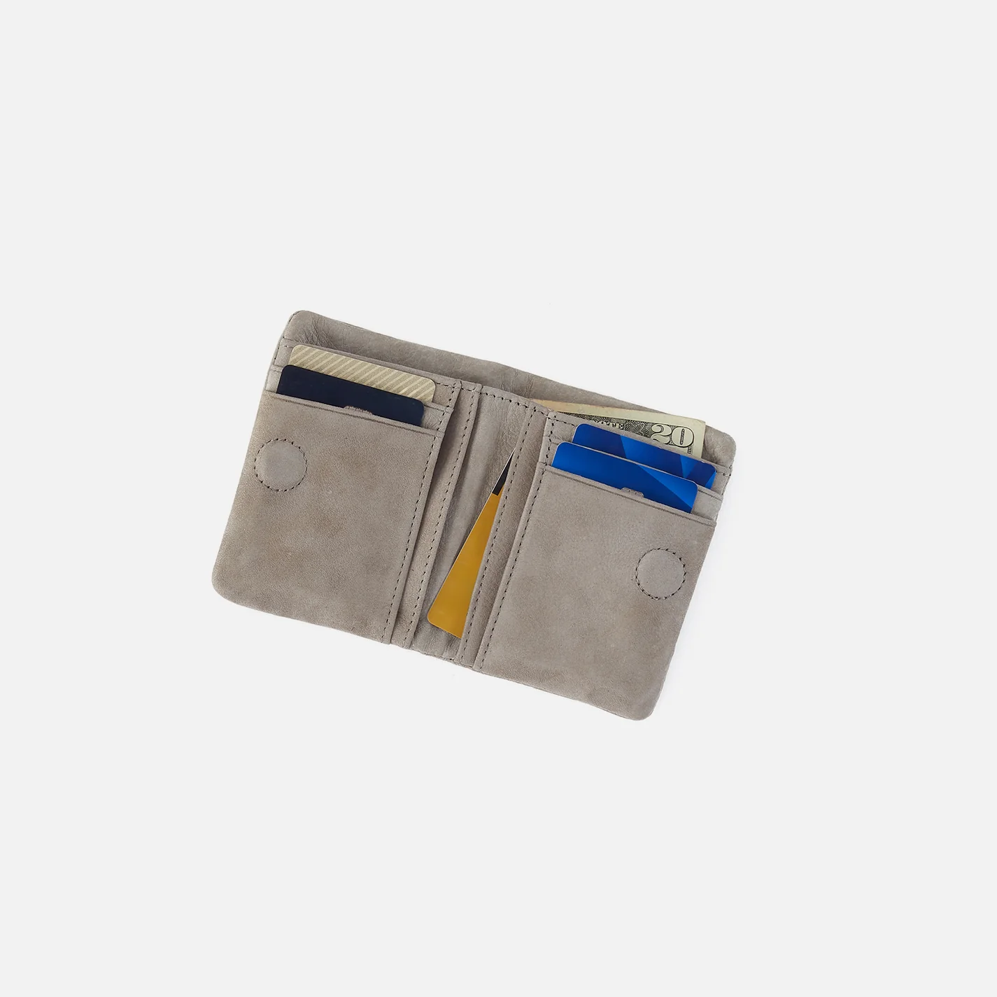 Lumen Mini Wallet in Nubuck Leather - Golden Granite - Image 2