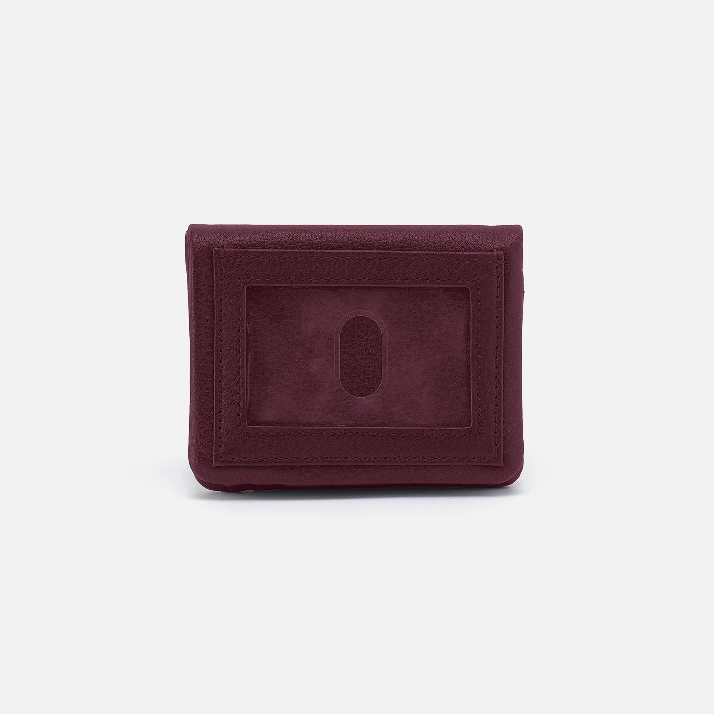 Lumen Mini Wallet in Pebbled Leather - Mulberry Glaze - Image 3