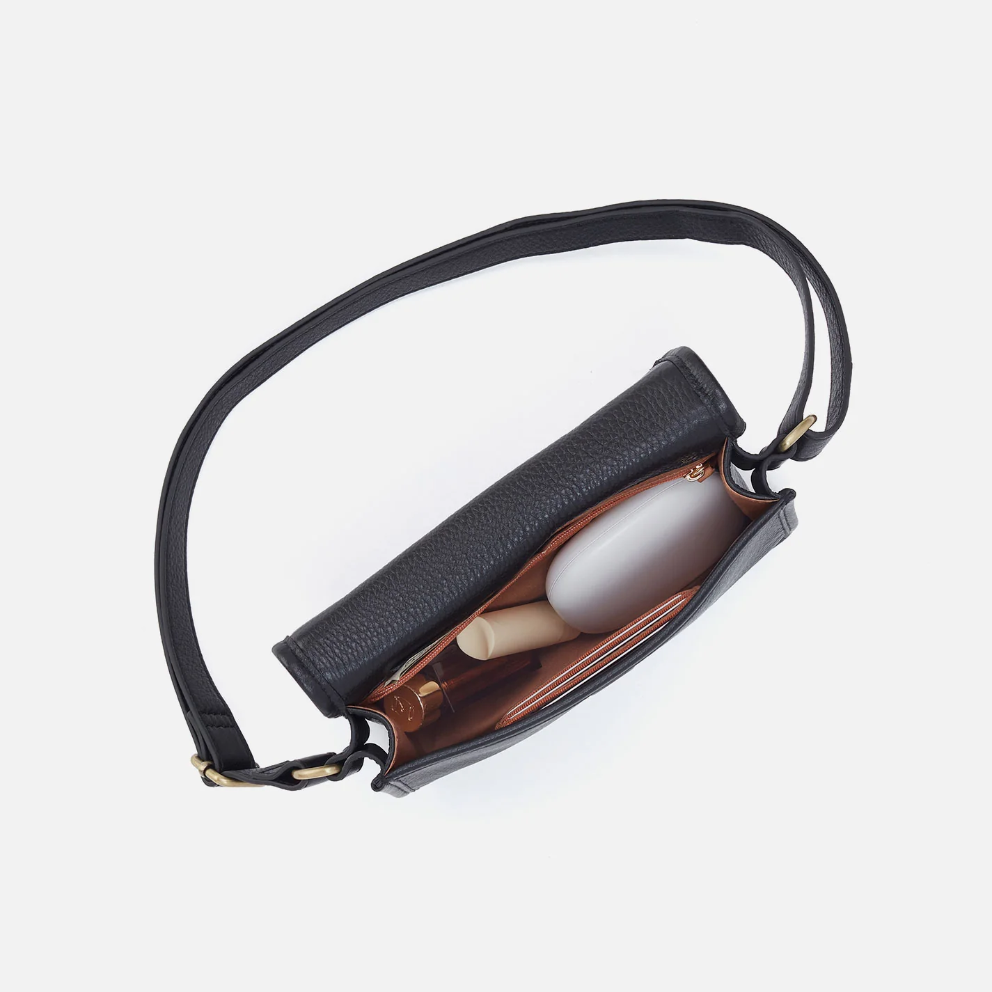 Margot Belt Bag In Pebbled Leather - Black - Image 4