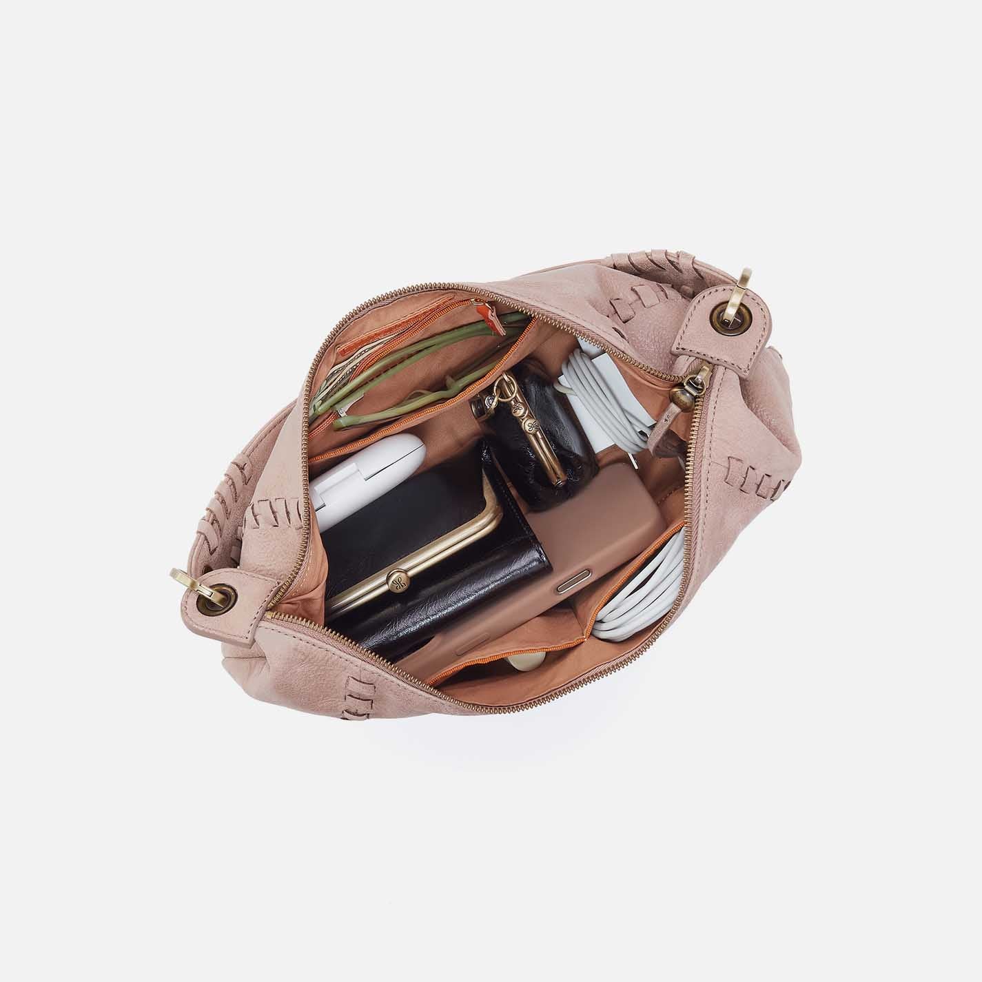 Opal Mini Shoulder in Buffed Leather - Hazel - Image 4