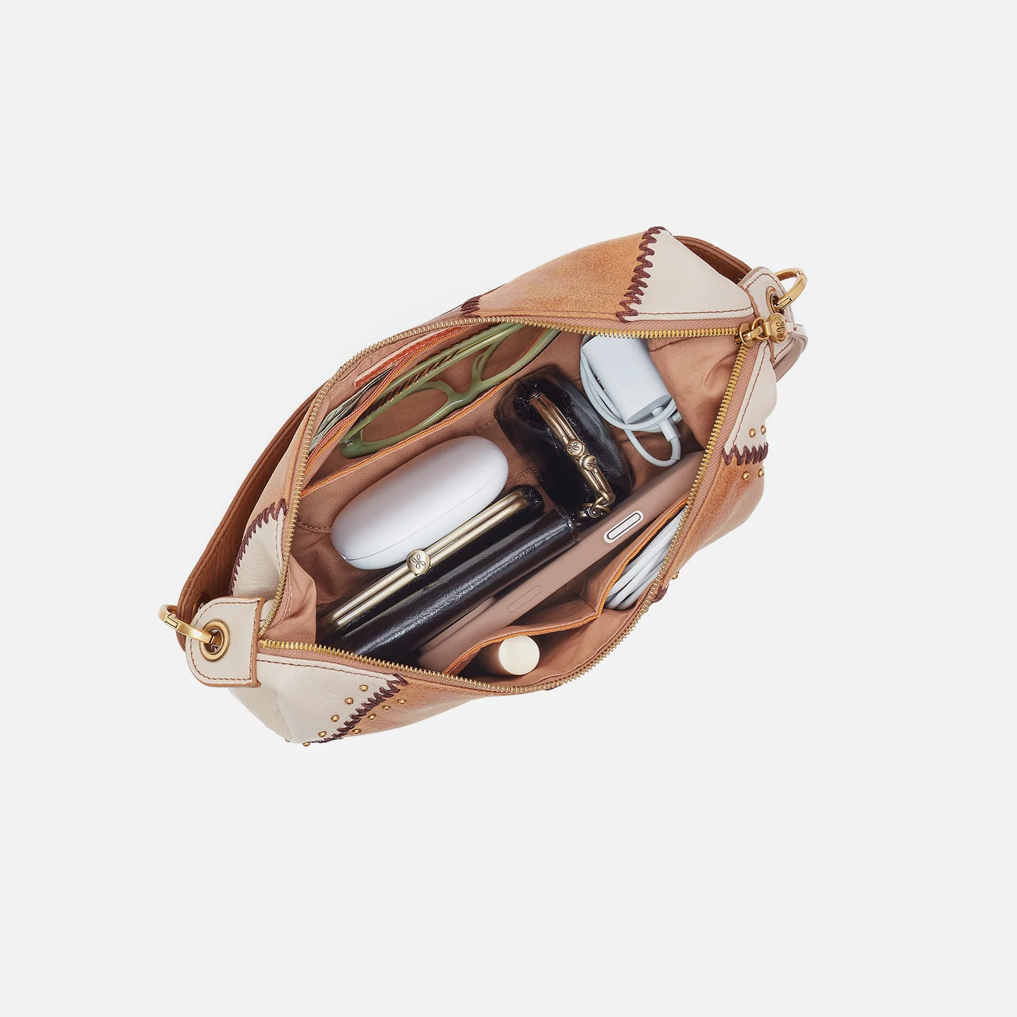 Opal Mini Shoulder In Pebbled Leather - Timber Brown - Image 4