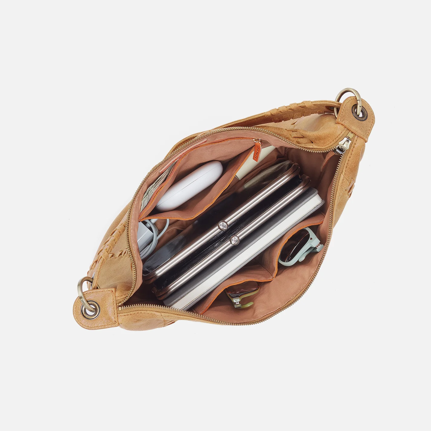 Opal Shoulder In Buffed Leather - Whiskey - Image 4