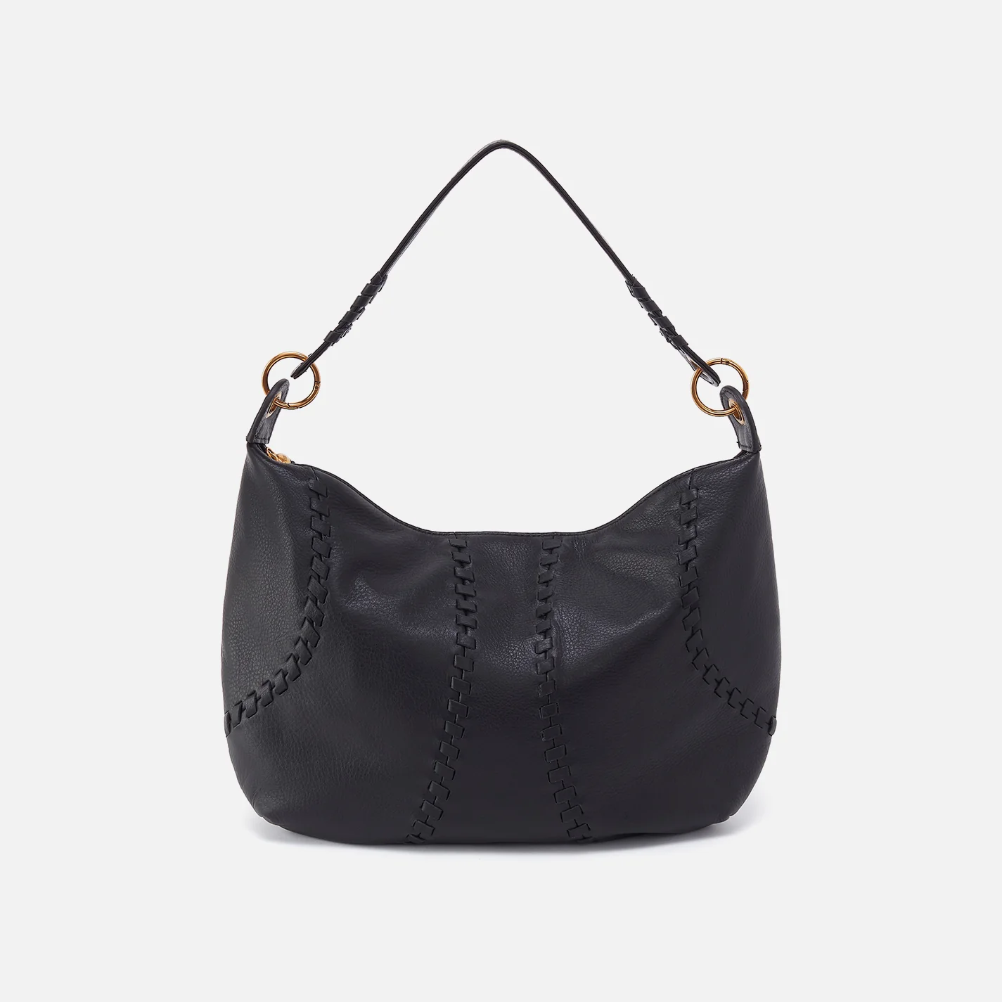 Opal Shoulder In Pebbled Leather - Black - Image 5