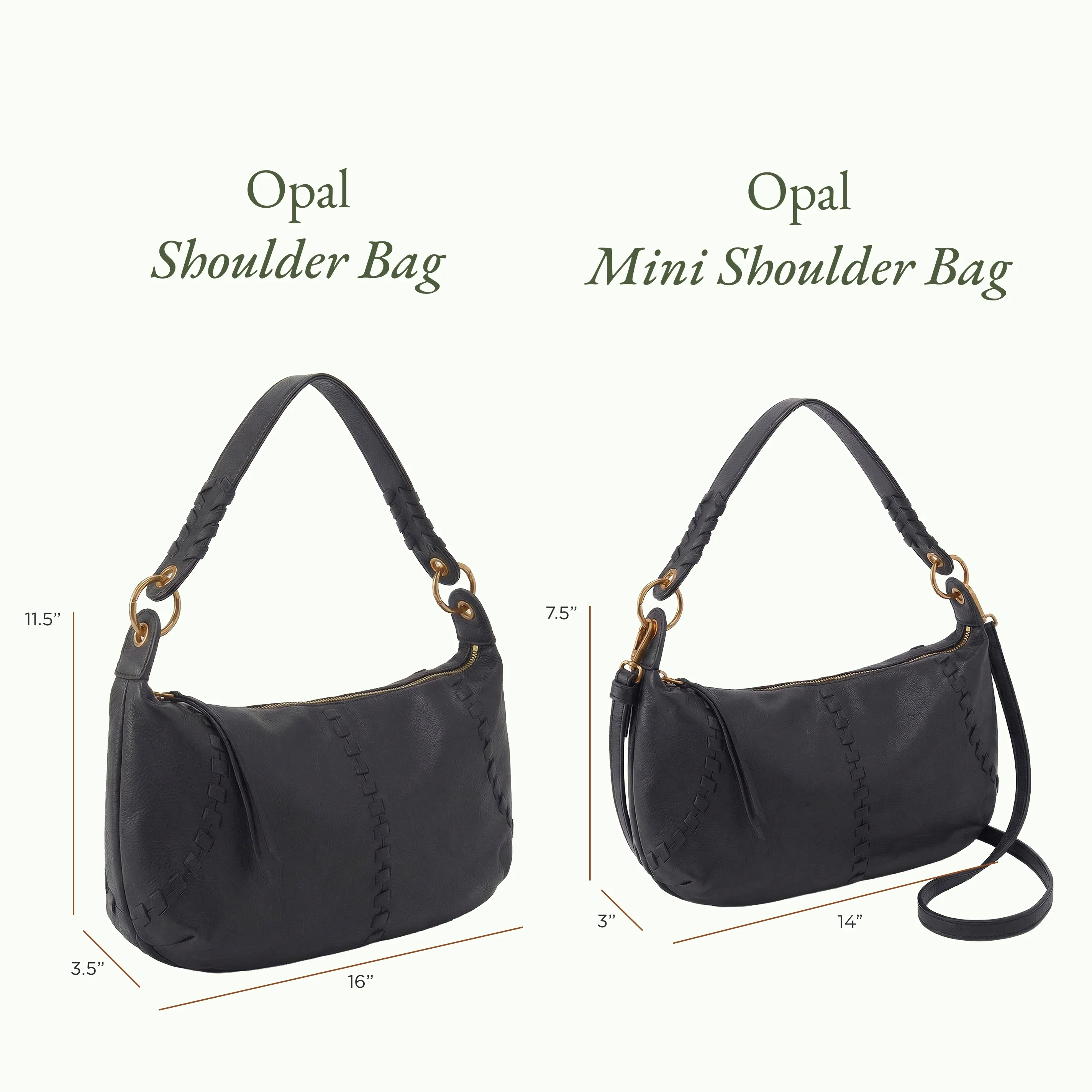 Opal Shoulder In Pebbled Leather - Black - Image 6