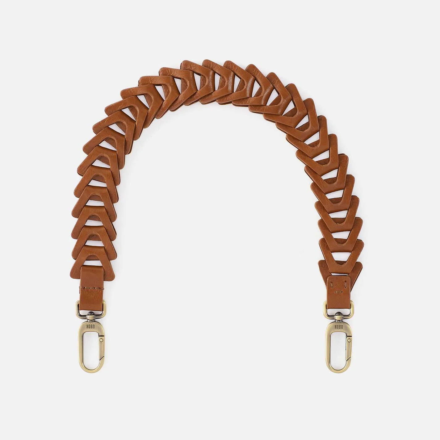 Petty Leather Link Strap in Polished Leather - Truffle - Image 3