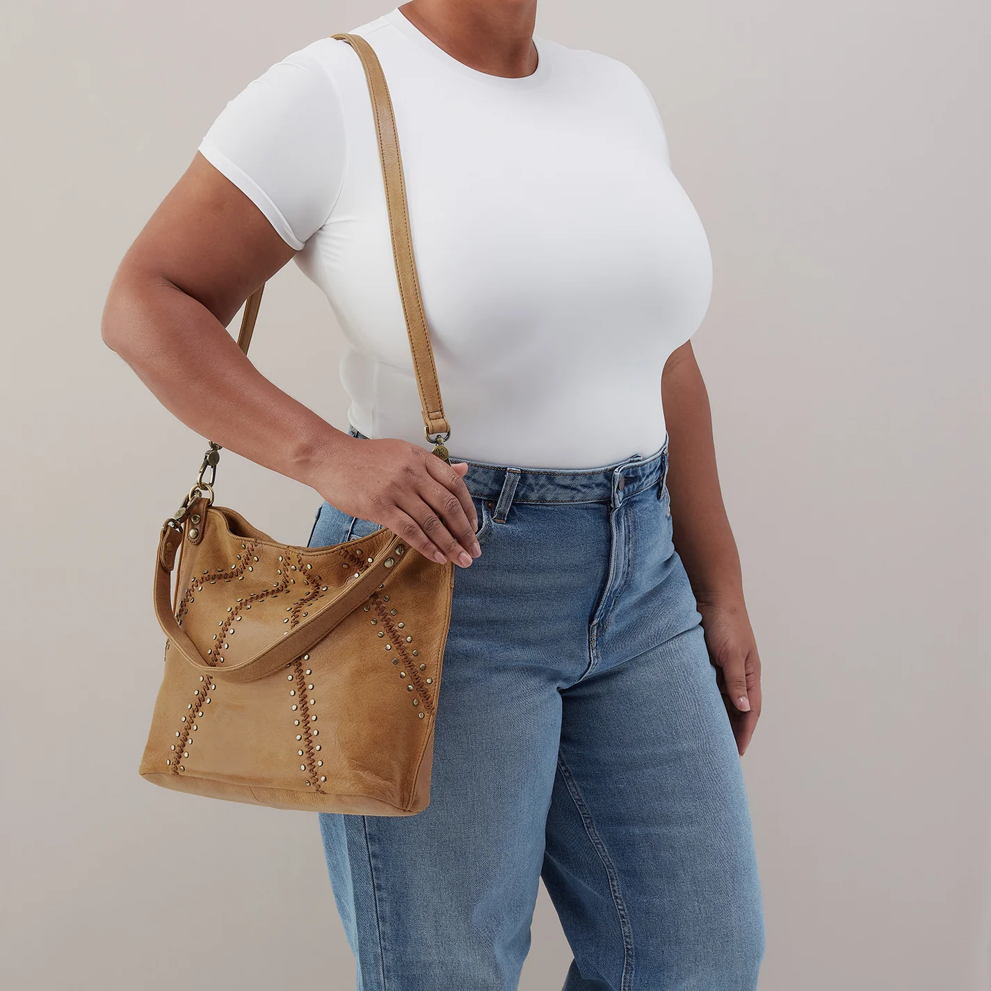 Pier Shoulder Bag In Buffed Leather - Whiskey - Image 3
