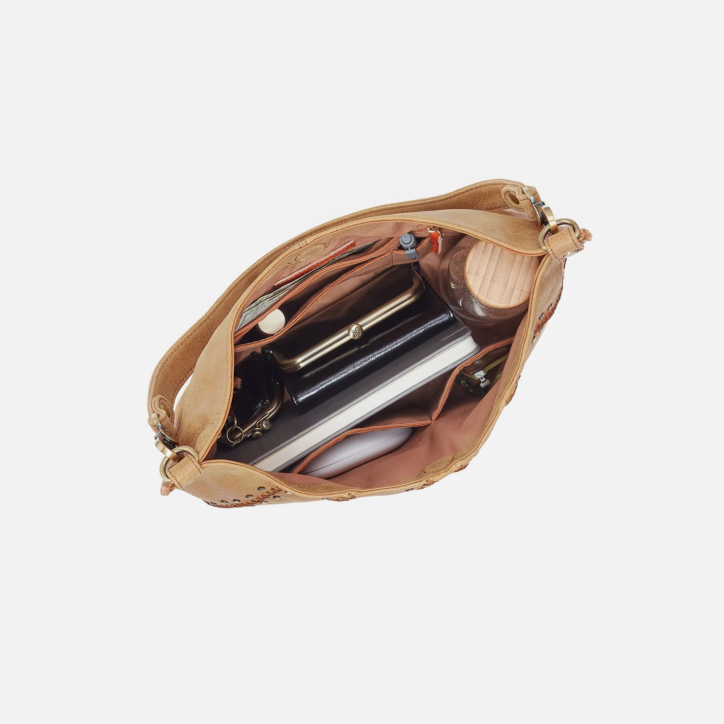 Pier Shoulder Bag In Buffed Leather - Whiskey - Image 4