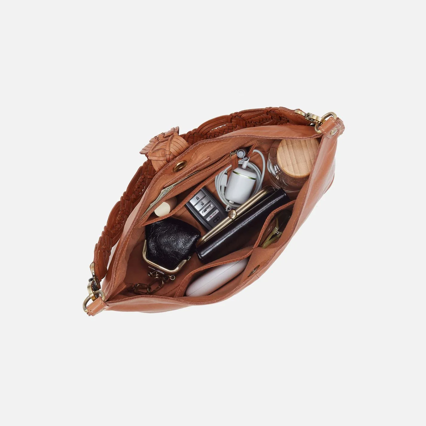 Pier Shoulder Bag in Washed Leather - Harvest Wheat - Image 4