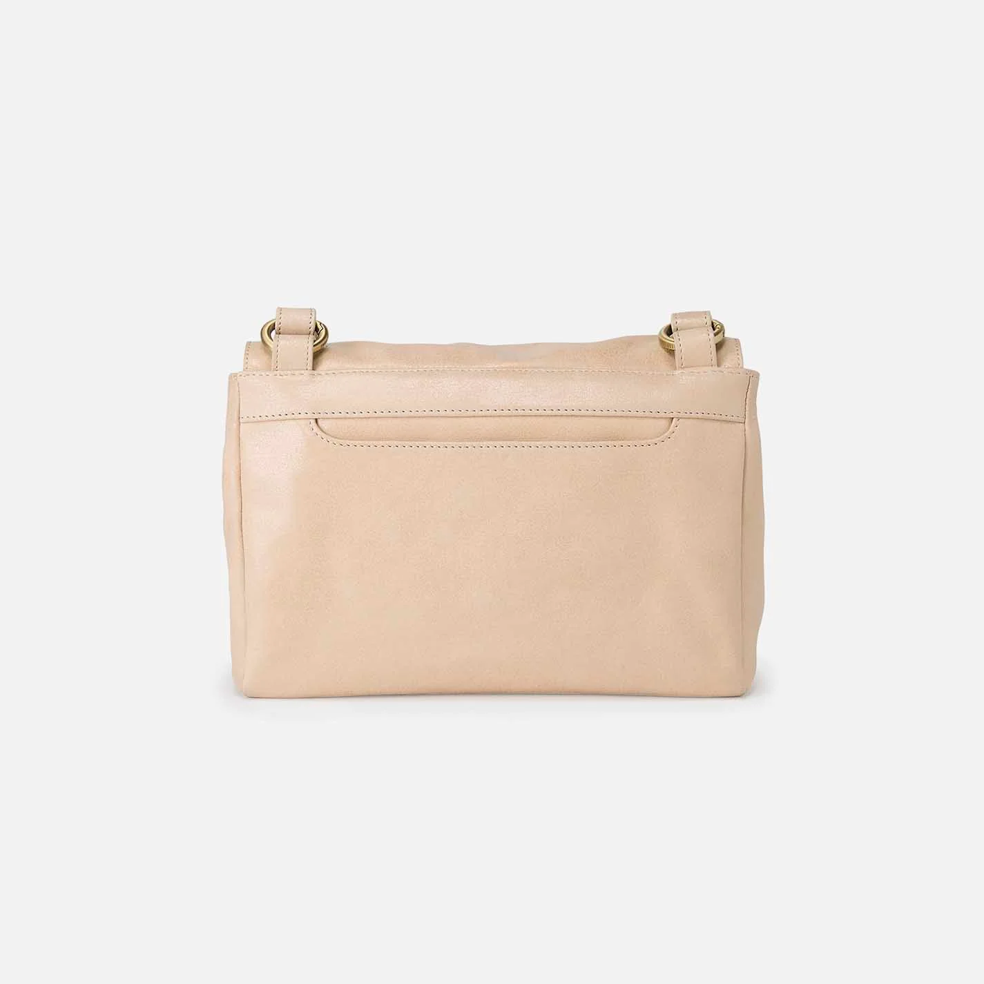 Quince Flap Crossbody in Buffed Leather - Frosted Pearl - Image 2