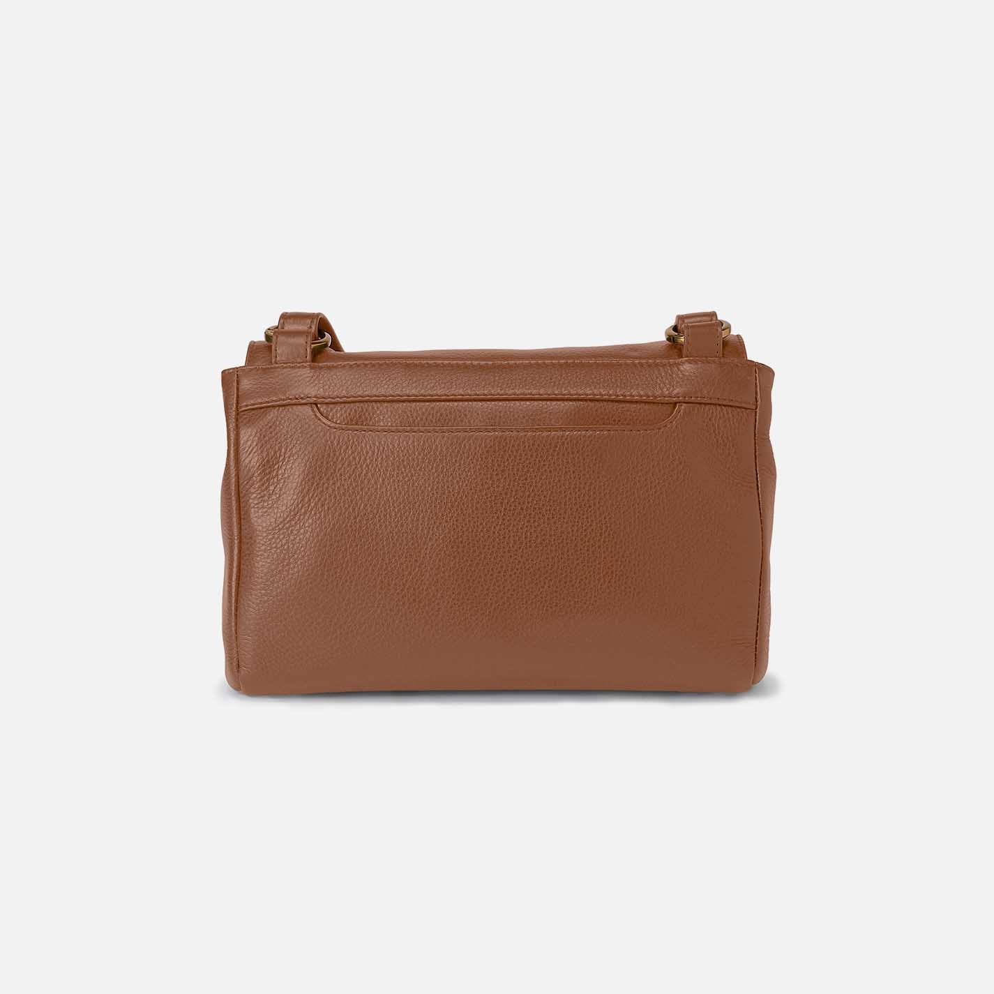 Quince Flap Crossbody in Pebbled Leather - Timber Brown - Image 2