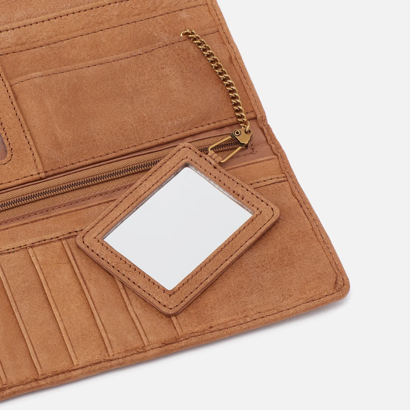 Rachel Continental Wallet in Buffed Leather - Whiskey - Image 3
