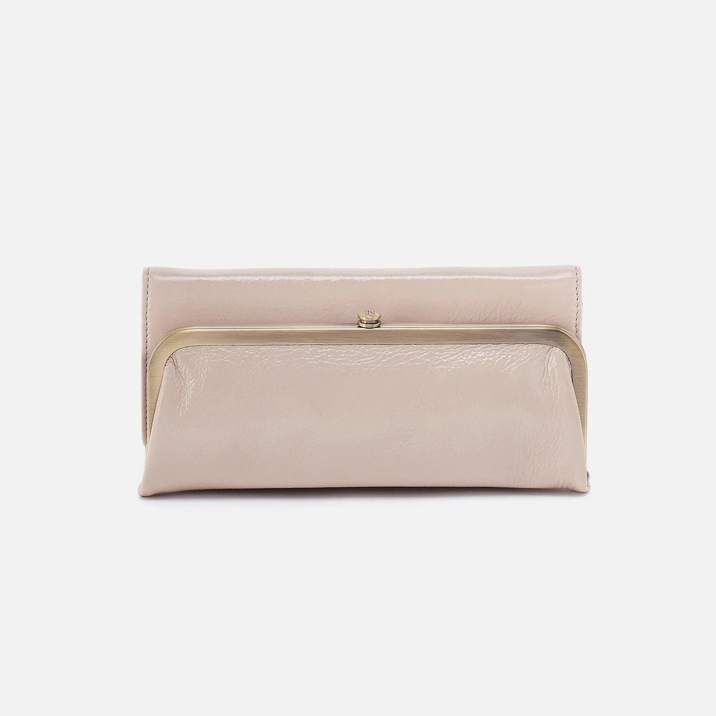 Rachel Continental Wallet In Gloss Leather - Stone Gloss