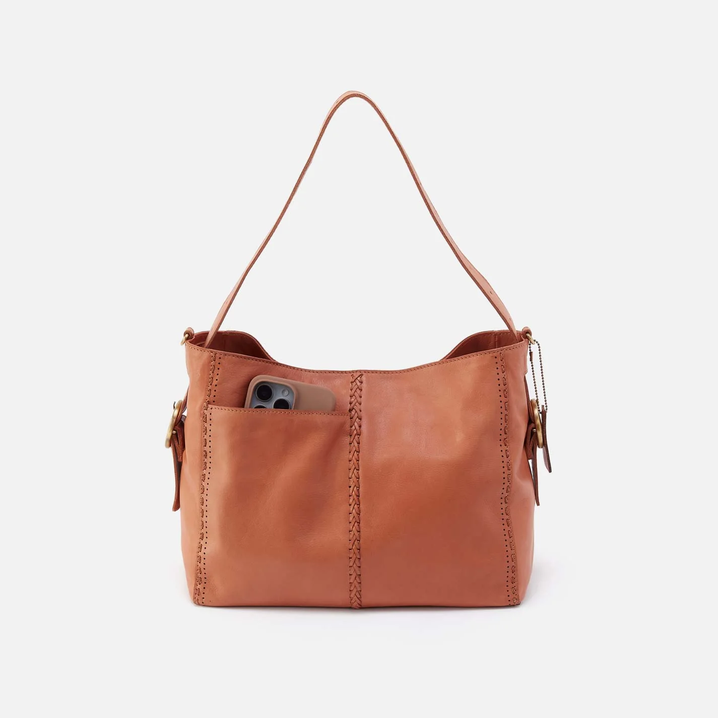 Render Shoulder Bag In Washed Leather - Harvest Wheat - Image 5