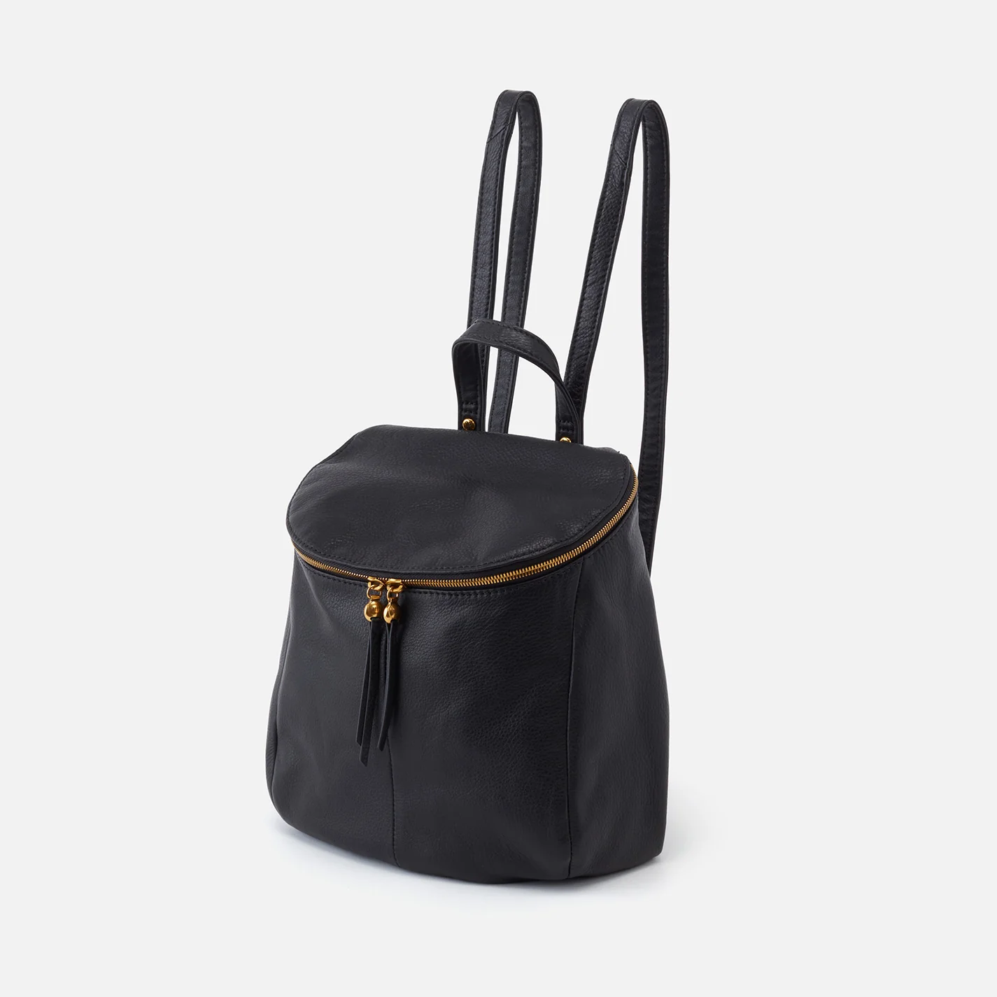 River Backpack in Pebbled Leather - Black - Image 4