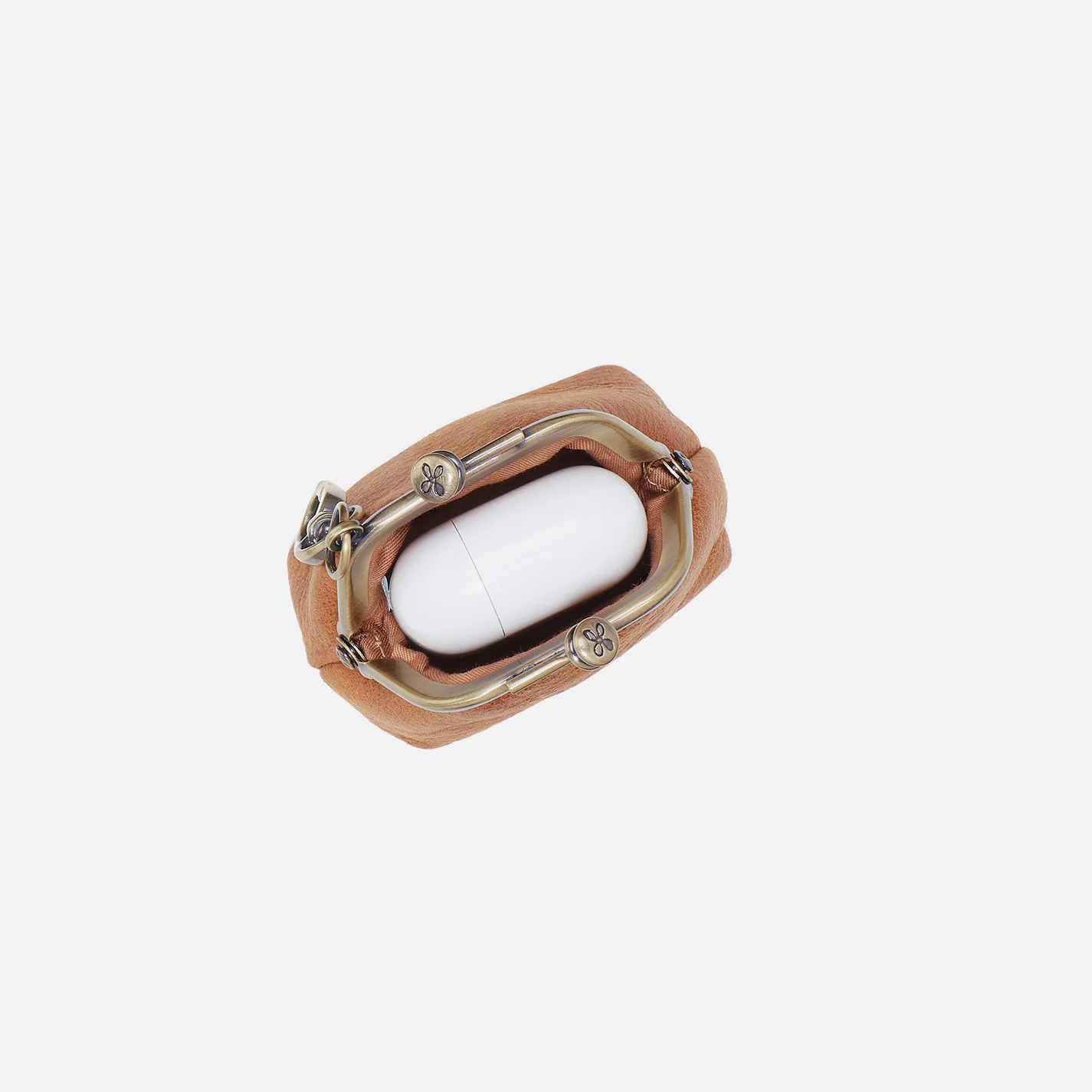 Run Frame Pouch In Buffed Leather - Whiskey - Image 2