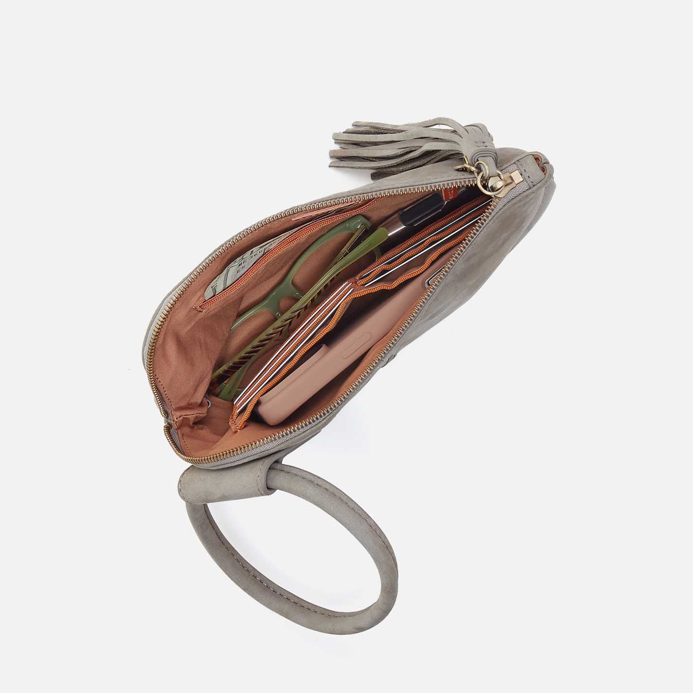 Sable Wristlet in Nubuck Leather - Golden Granite - Image 4