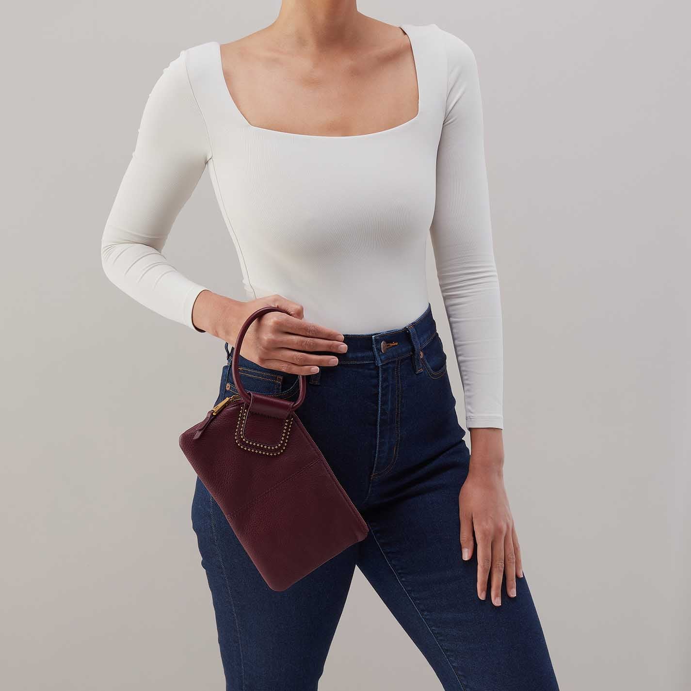 Sable Wristlet in Pebbled Leather - Mulberry Glaze - Image 3
