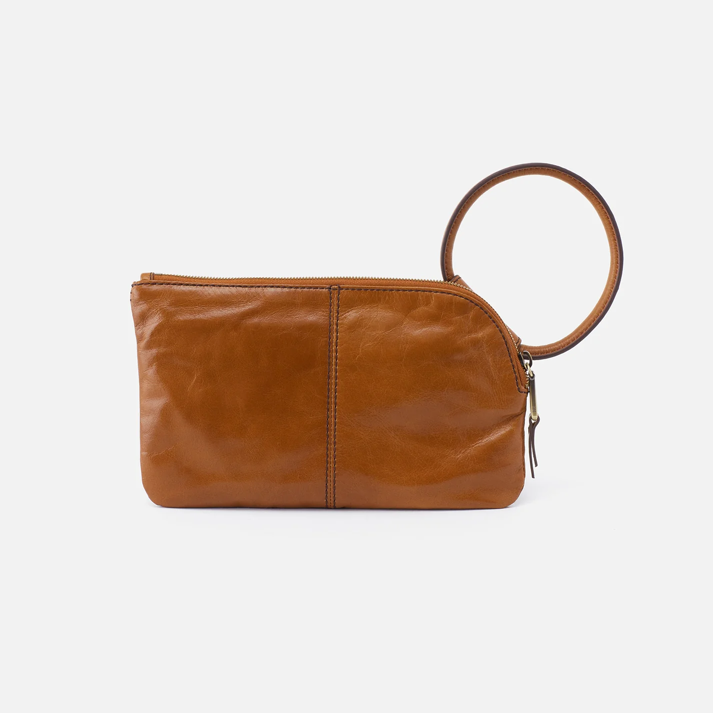 Sable Wristlet In Polished Leather - Truffle - Image 5