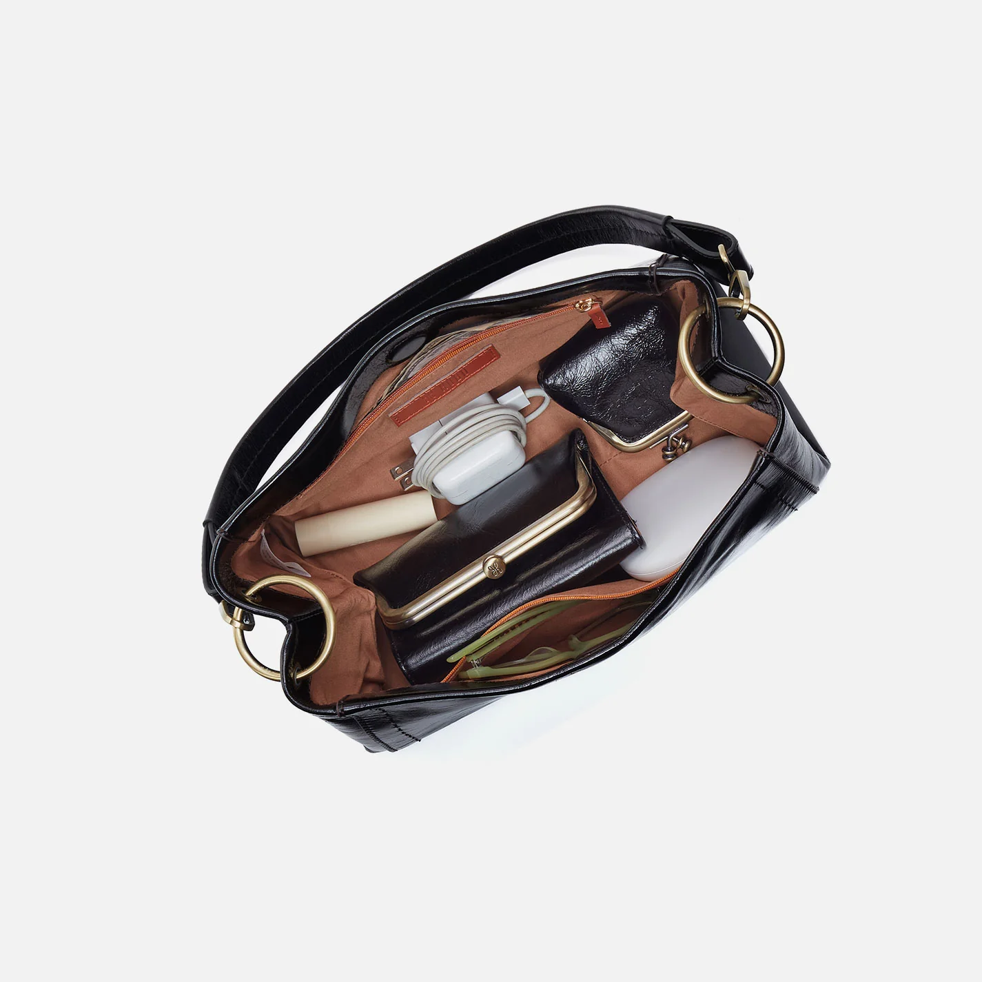 Seneca Shoulder Crossbody In Polished Leather - Natural - Image 3