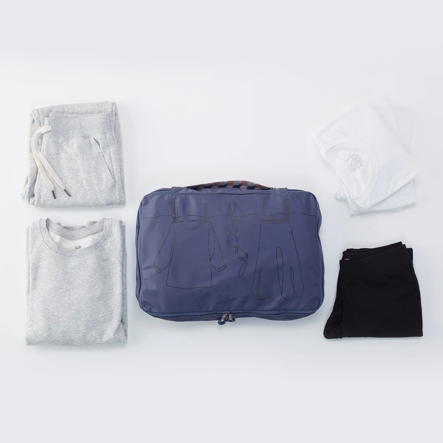 SET TO GO Packing Cube Large in CaRefiber recycled nylon - Dune - Image 7
