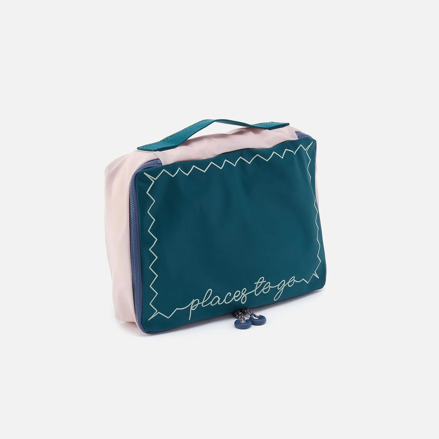 SET TO GO Packing Cube Medium in CaRefiber recycled nylon - Teal - Image 2
