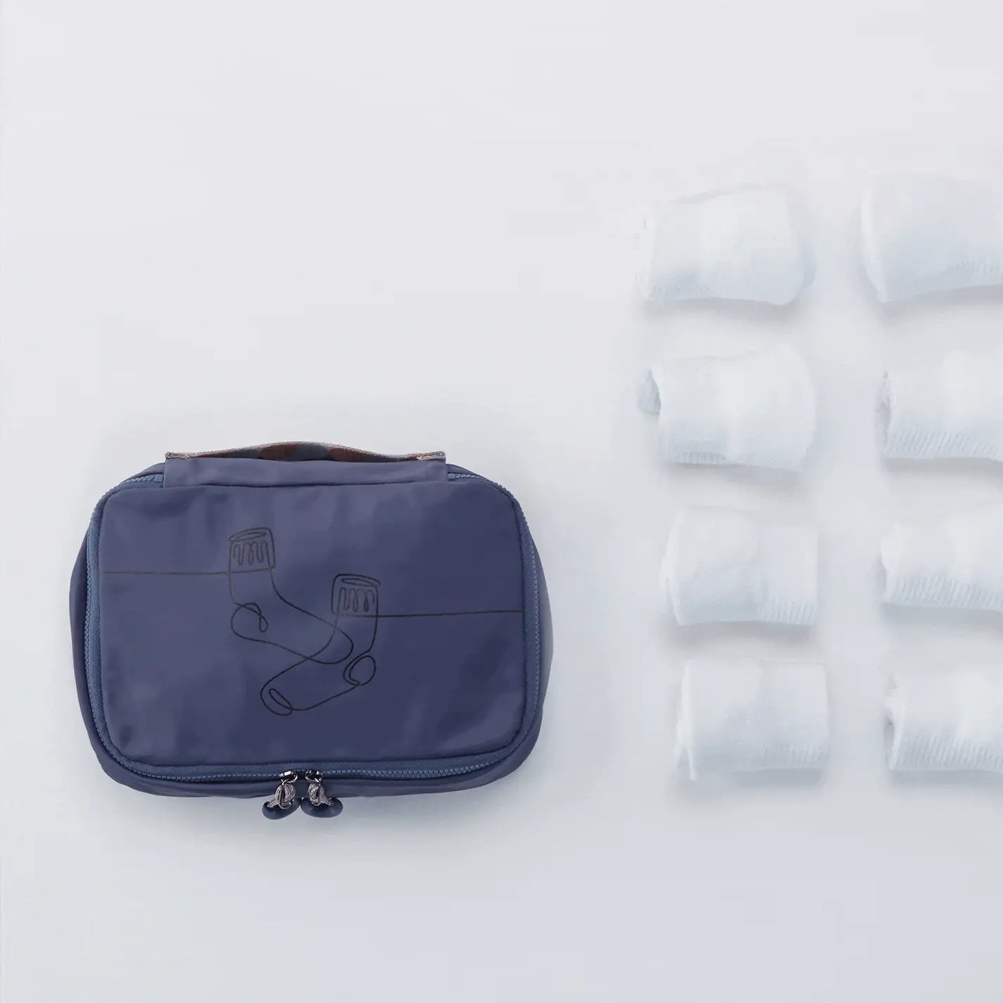 SET TO GO Packing Cube Small in CaRefiber recycled nylon - Lotus - Image 6