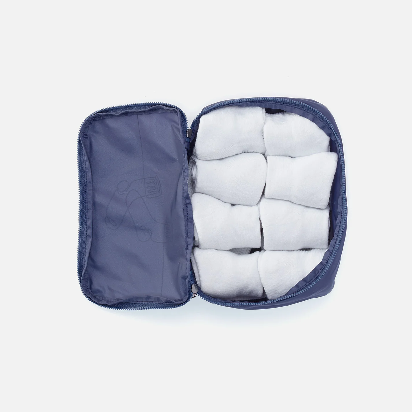 SET TO GO Packing Cube Small in CaRefiber recycled nylon - Ocean - Image 3