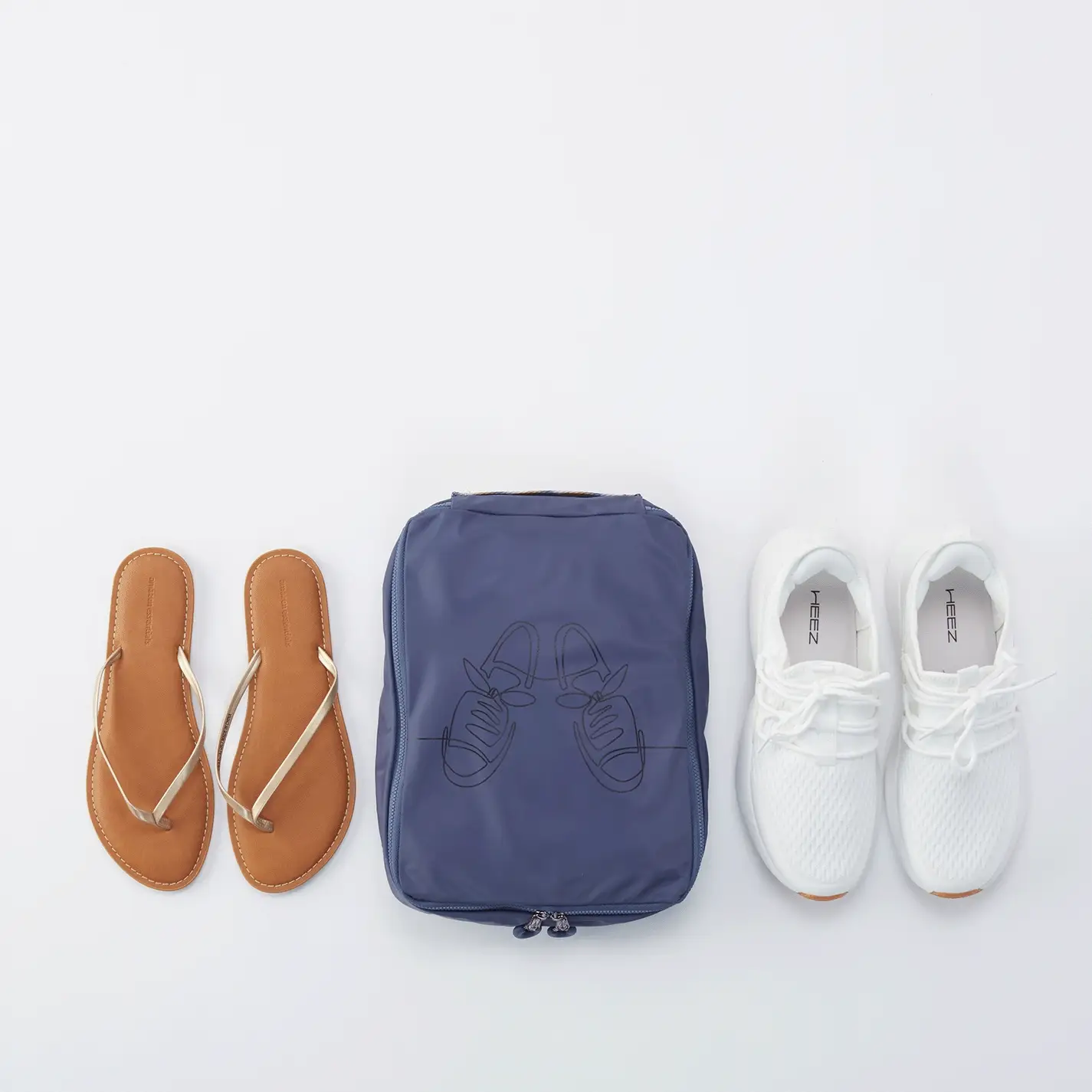 SET TO GO Shoe Packing Cube in CaRefiber recycled nylon - Ocean - Image 6