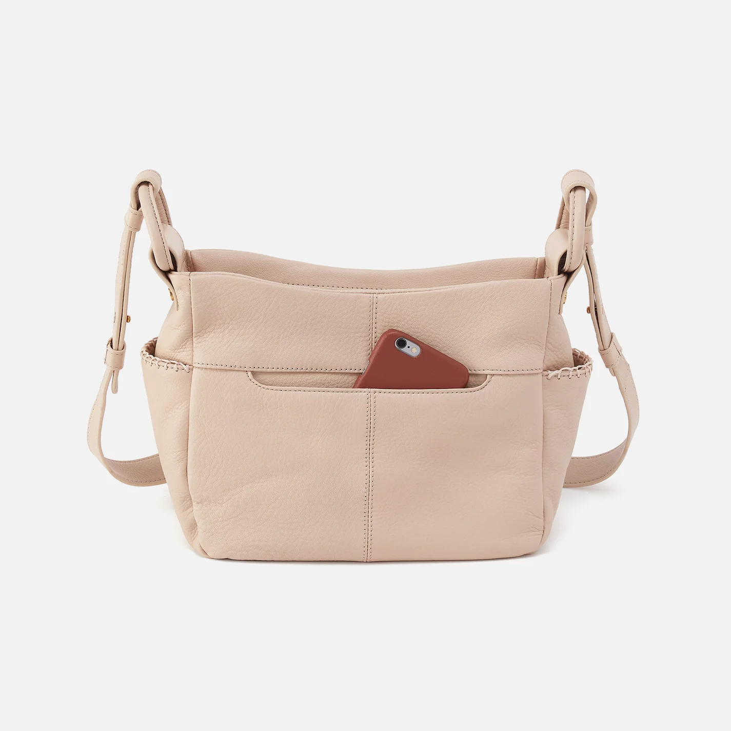 Sheila Crossbody In Pebbled Leather - Stonewash - Image 5
