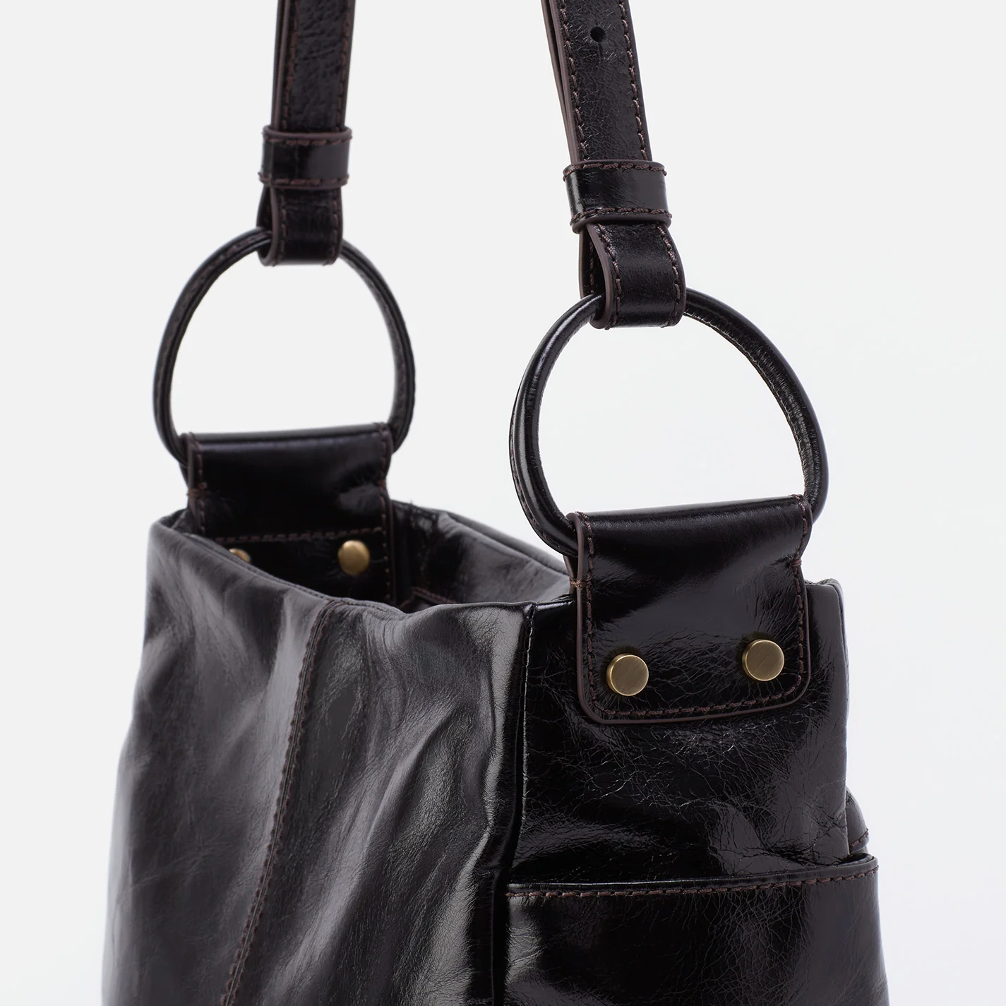 Sheila Crossbody In Polished Leather - Black - Image 5