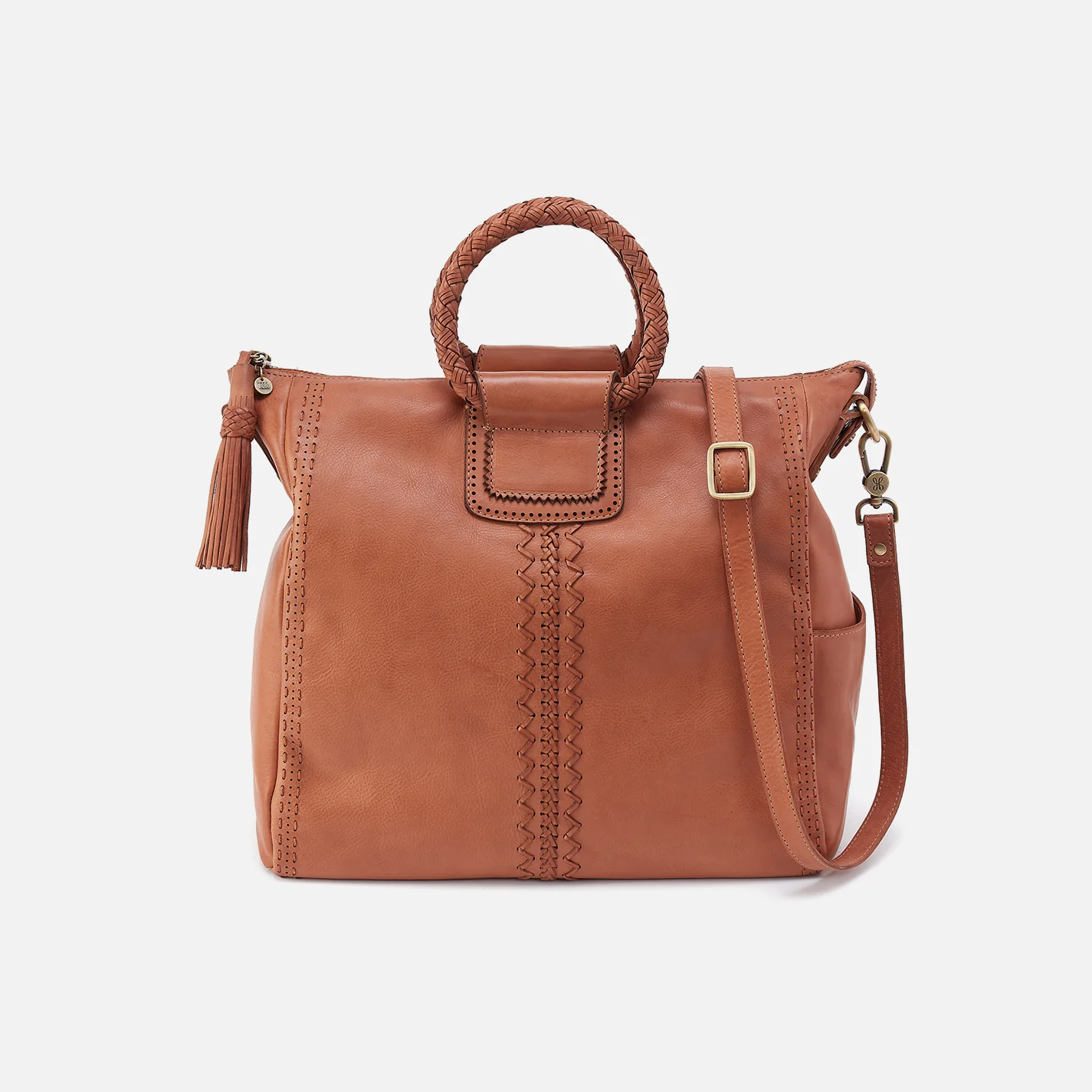 Sheila Large Satchel In Washed Leather - Harvest Wheat