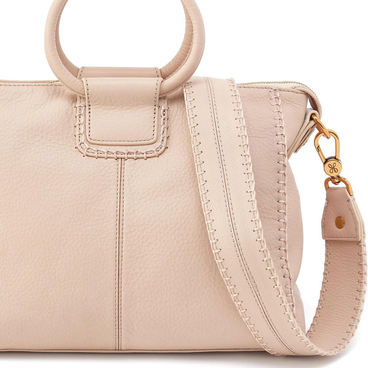 Sheila Medium Satchel In Pebbled Leather - Stonewash - Image 6