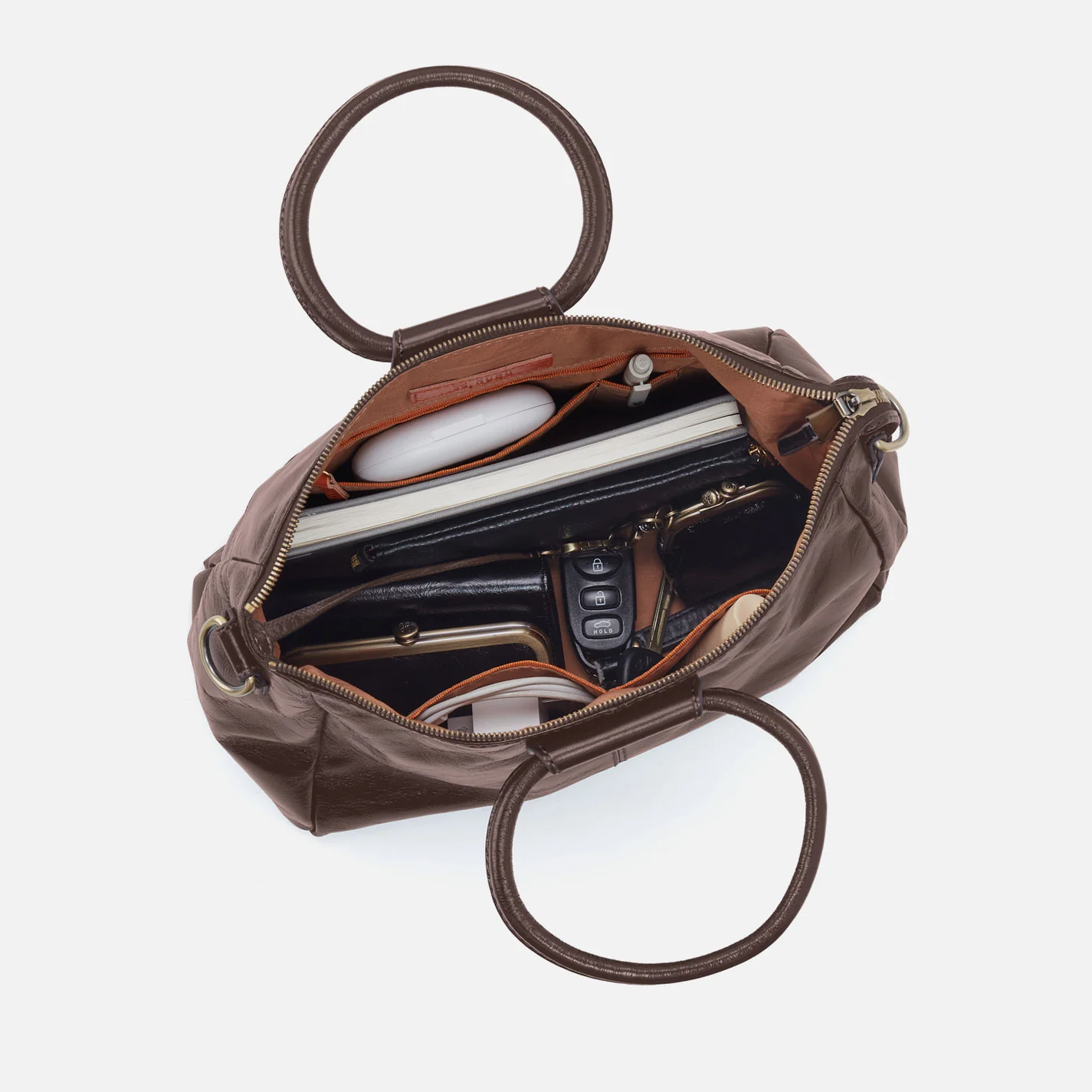 Sheila Medium Satchel in Polished Leather - Hearthstone - Image 3