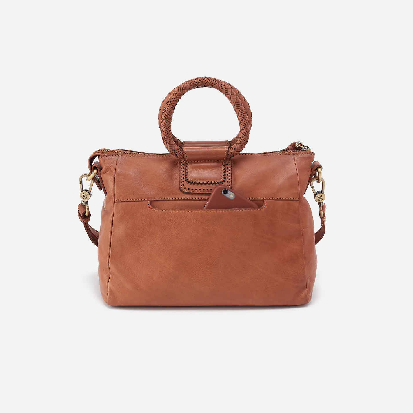 Sheila Medium Satchel In Washed Leather - Harvest Wheat - Image 5