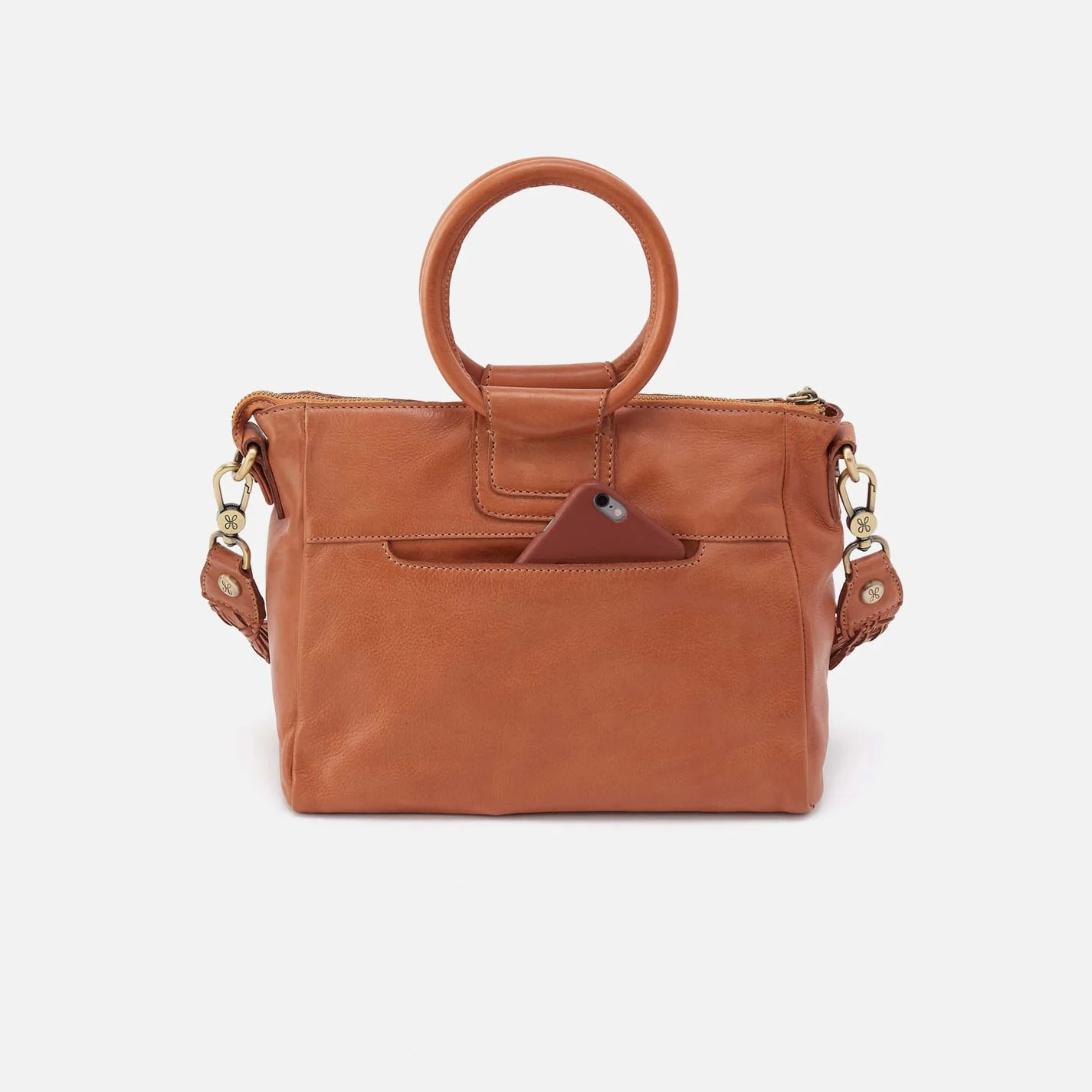 Sheila Medium Satchel in Washed Leather - Harvest Wheat - Image 5