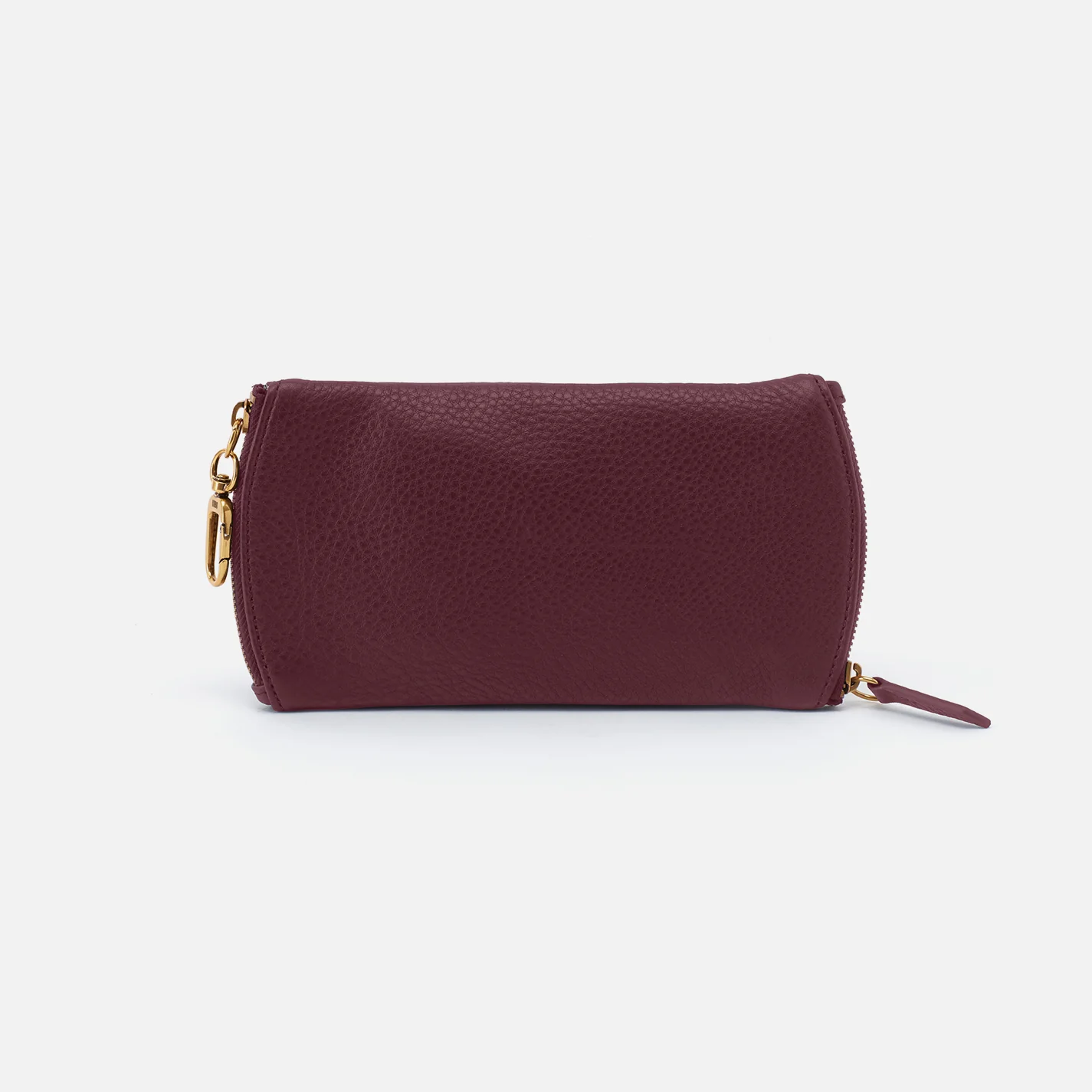 Spark Double Eyeglass Case in Pebbled Leather - Mulberry Glaze - Image 3