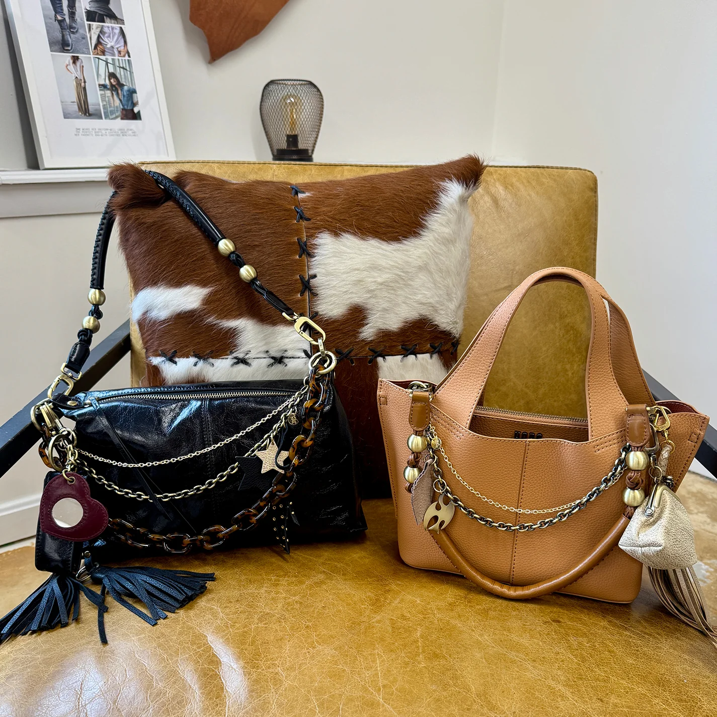 Stardust Bag Swag in Pebbled Leather - Black - Image 2