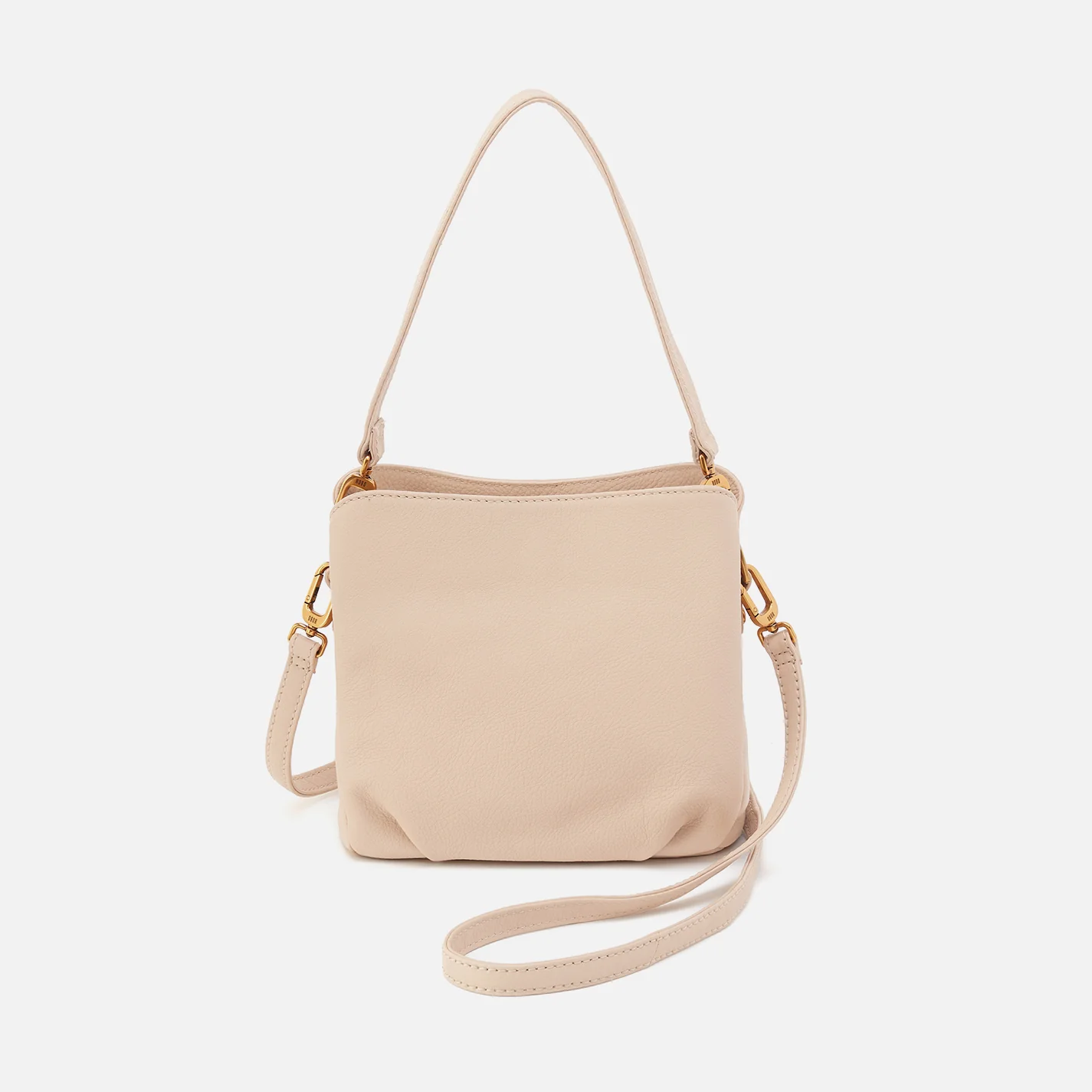 Starr Convertible Shoulder Bag In Pebbled Leather - Stonewash