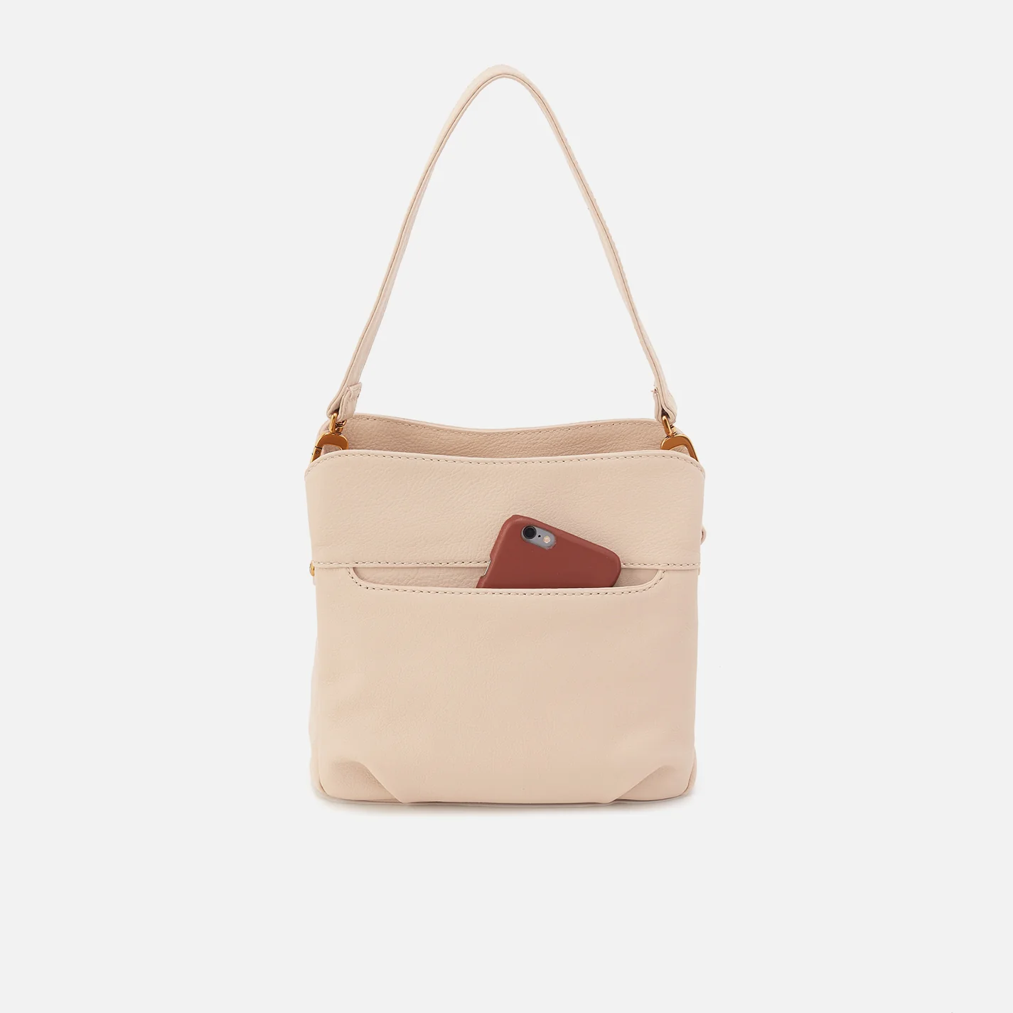 Starr Convertible Shoulder Bag In Pebbled Leather - Stonewash - Image 5