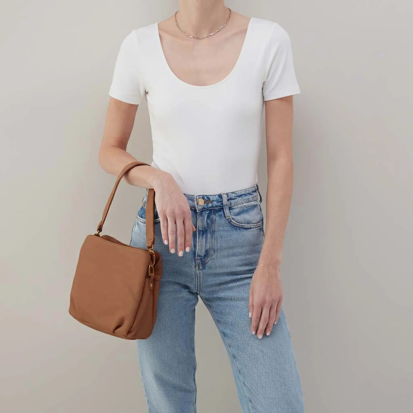 Starr Convertible Shoulder Bag In Pebbled Leather - Timber Brown - Image 4
