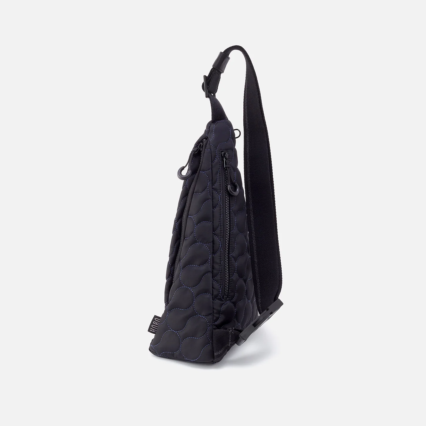 SURE THING Quilted Sling in CaRefiber recycled nylon - Jet With Ocean Quilt - Image 5