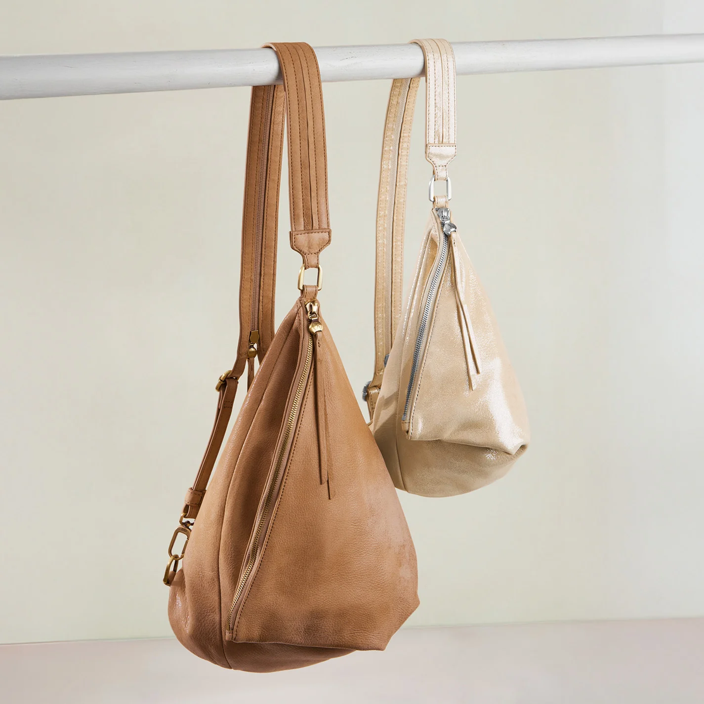 Sway Small Sling In Metallic Leather - Saddle Stardust - Image 2