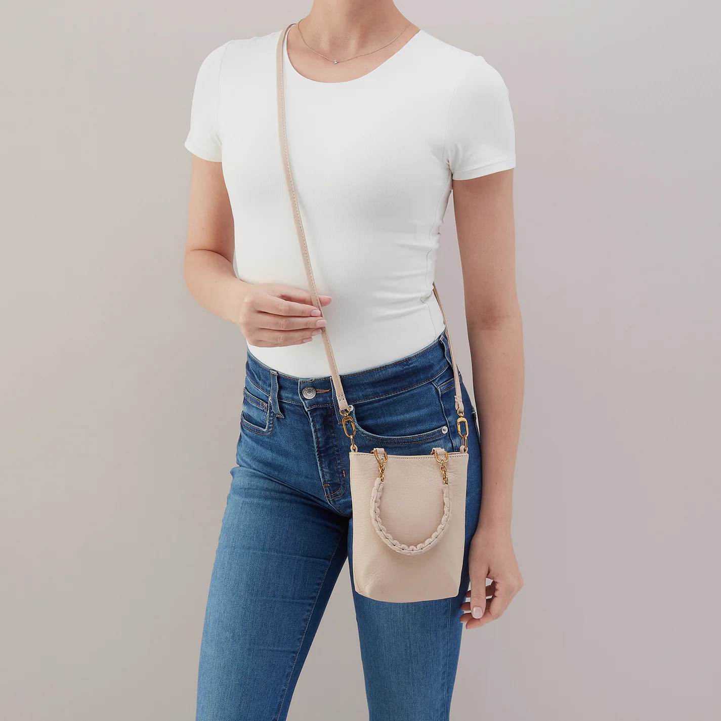 Tennessee Mini Bag In Pebbled Leather - Stonewash - Image 3